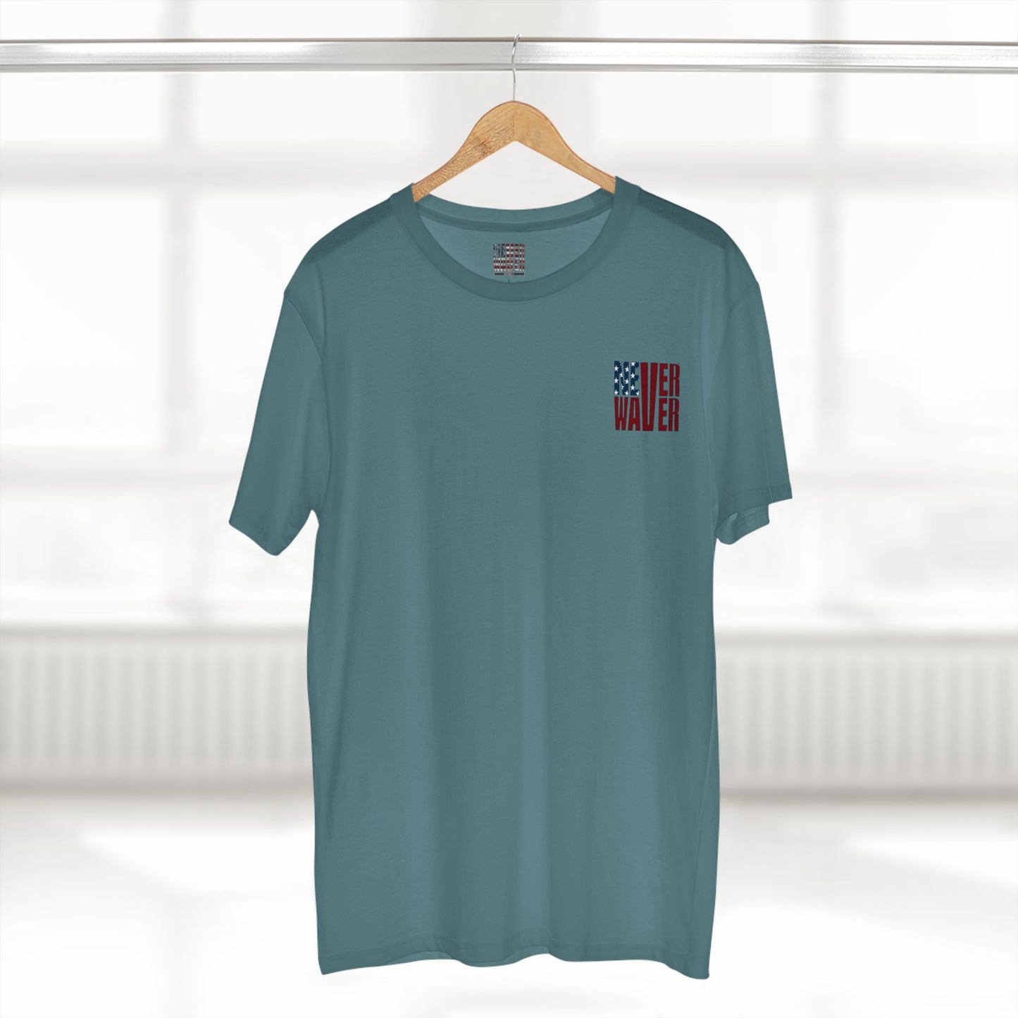 Never Waver Jesus Protecting America And Trump Men's Staple Tee - Never Waver