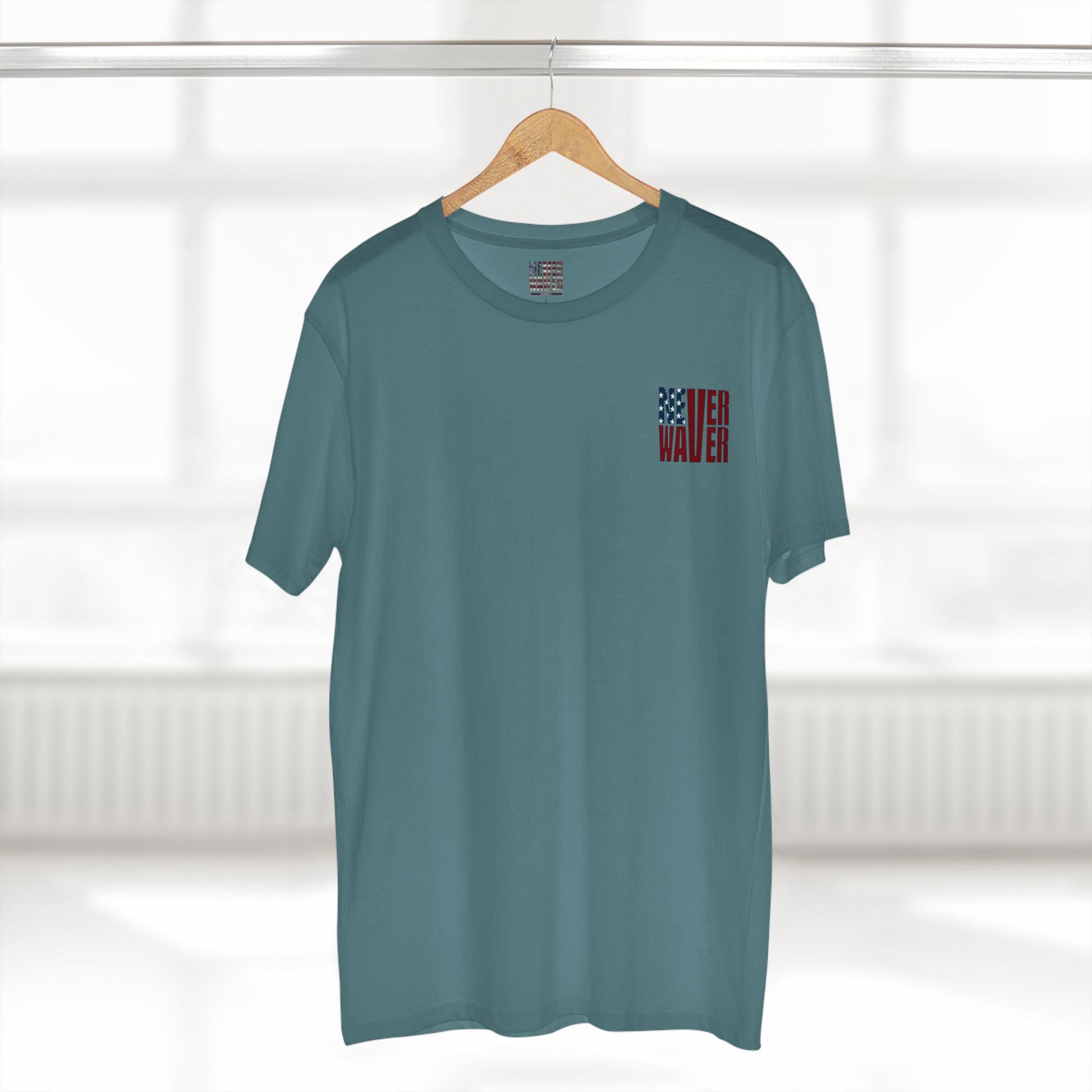 Never Waver Jesus Protecting America And Trump Men's Staple Tee - Never Waver