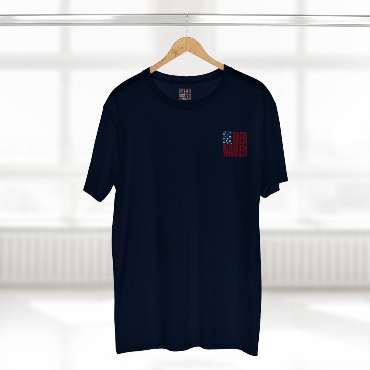 Never Waver Jesus Protecting America And Trump Men's Staple Tee - Never Waver