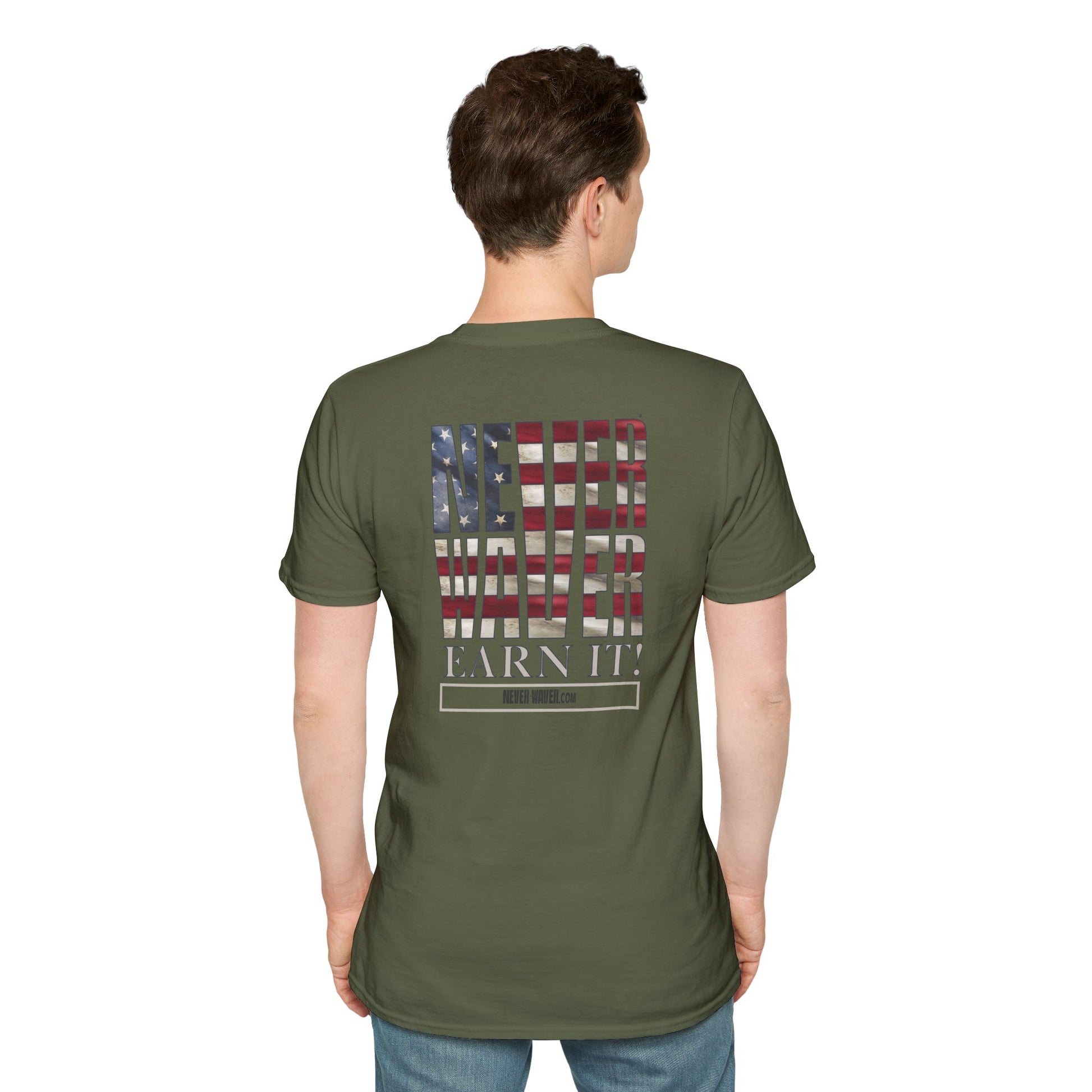 Never Waver  Earn It Unisex Softstyle T-Shirt - Never Waver
