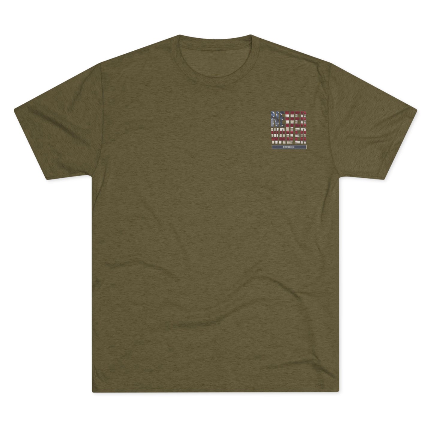 Respect Is Earned Never Waver It's Not Given Unisex Tri-Blend Crew Tee - Never Waver