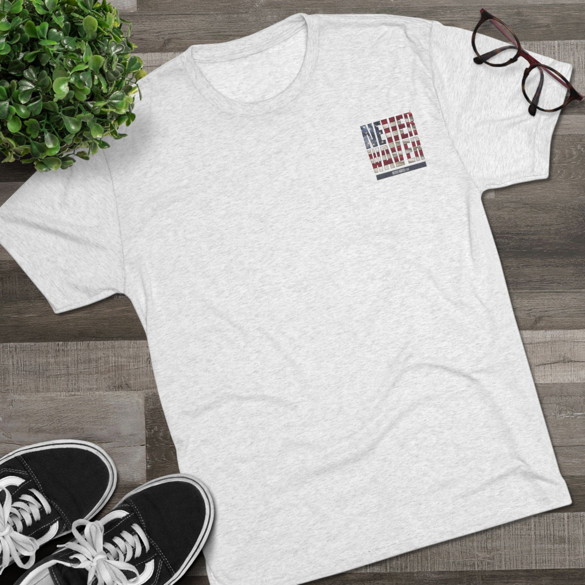 Respect Is Earned Never Waver It's Not Given Unisex Tri-Blend Crew Tee - Never Waver