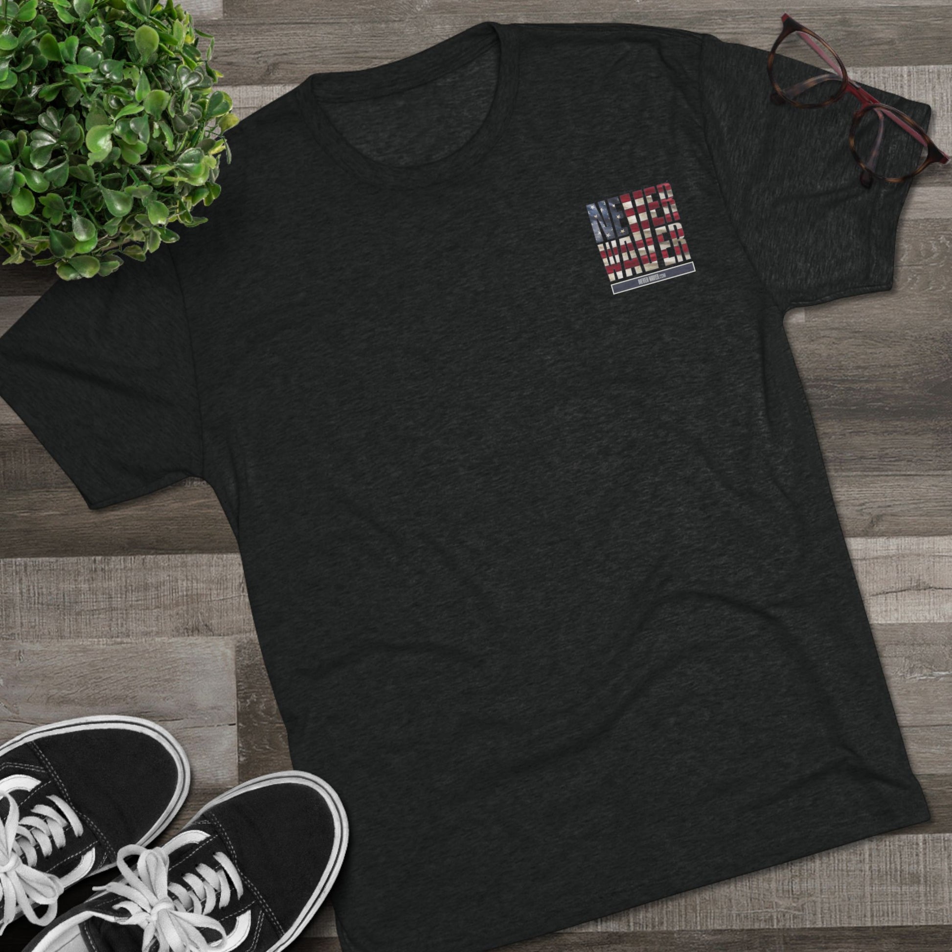 Respect Is Earned Never Waver It's Not Given Unisex Tri-Blend Crew Tee - Never Waver