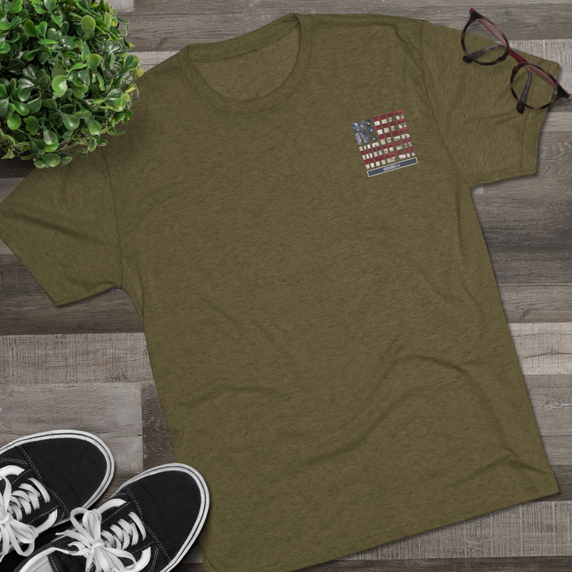 Respect Is Earned Never Waver It's Not Given Unisex Tri-Blend Crew Tee - Never Waver