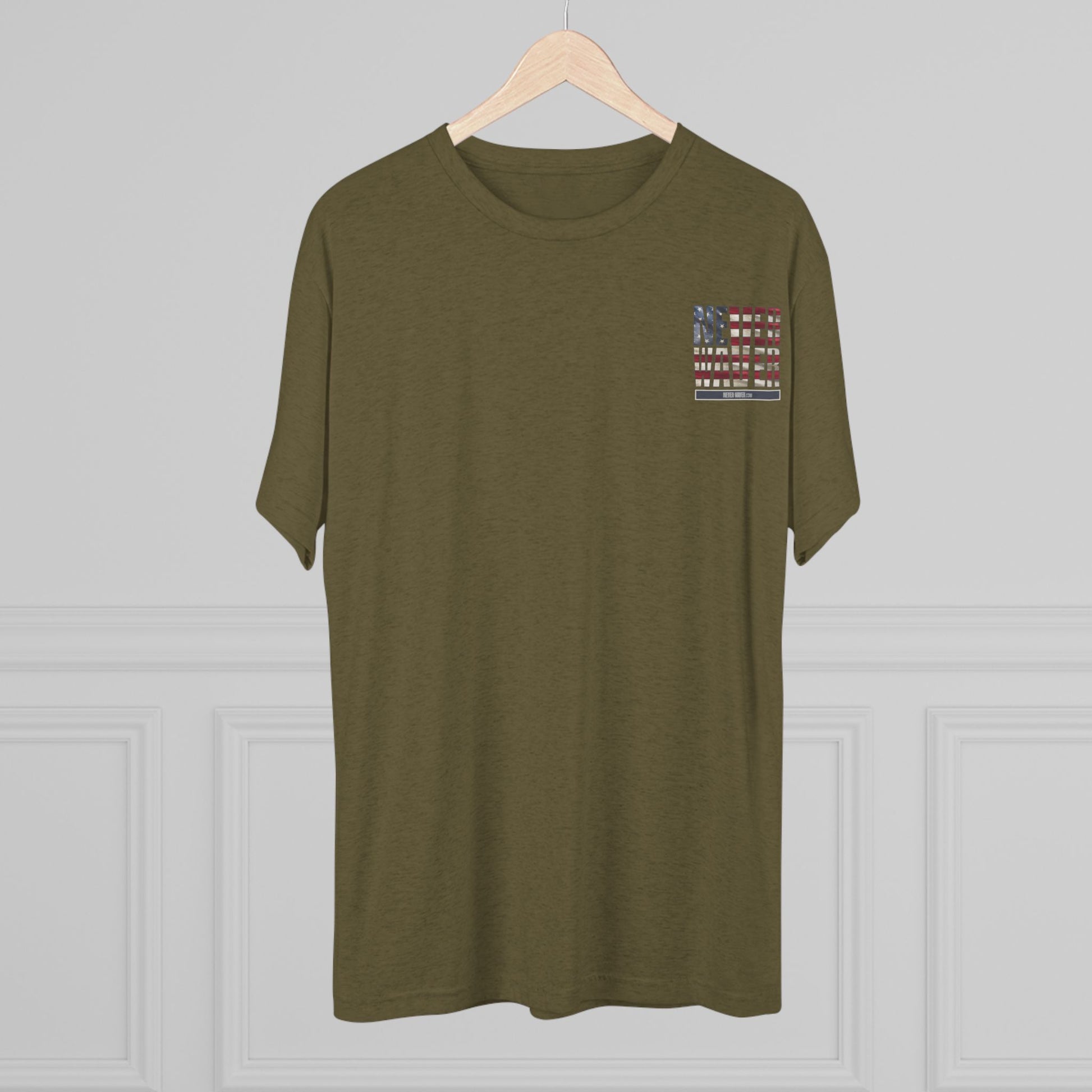 Respect Is Earned Never Waver It's Not Given Unisex Tri-Blend Crew Tee - Never Waver