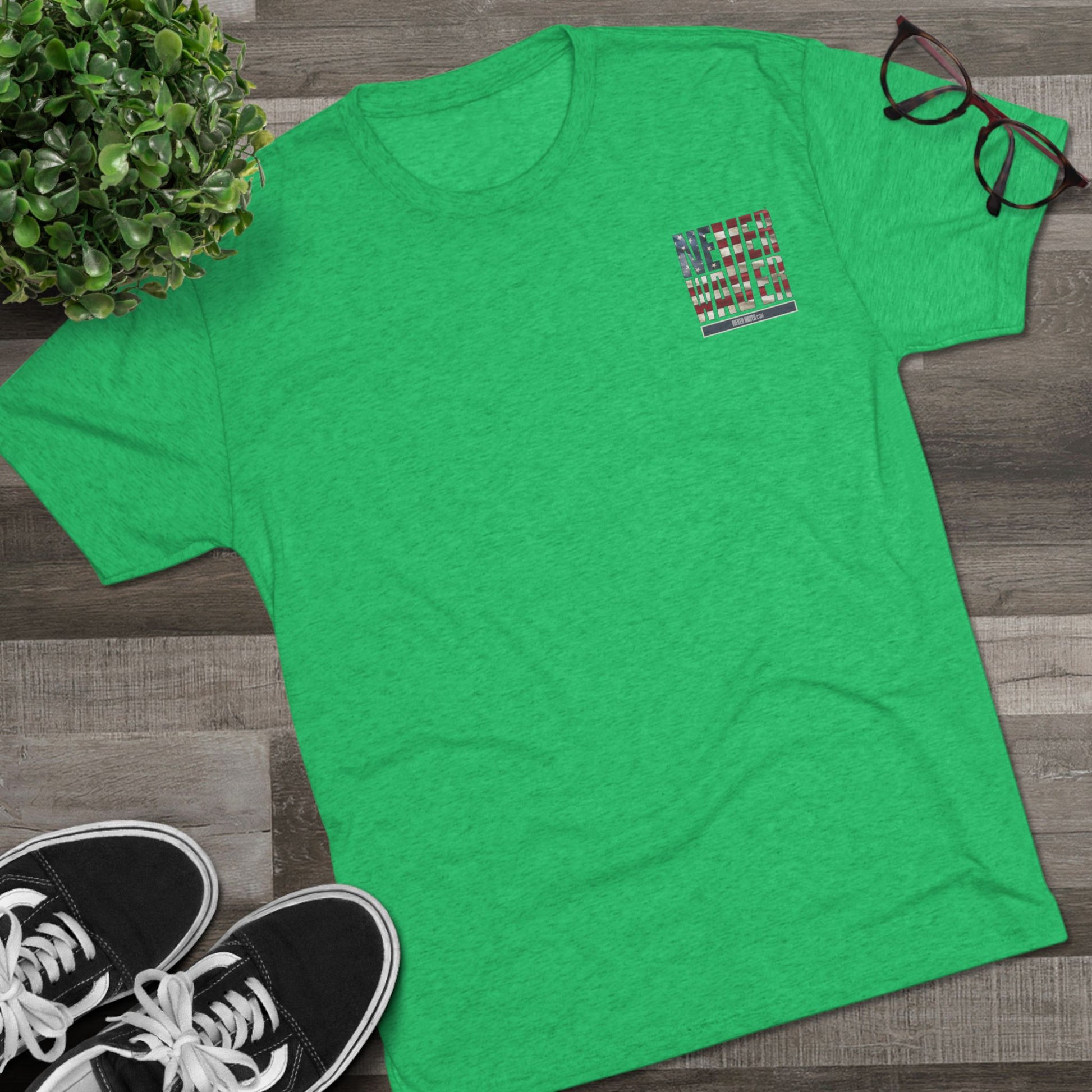 Respect Is Earned Never Waver It's Not Given Unisex Tri-Blend Crew Tee - Never Waver