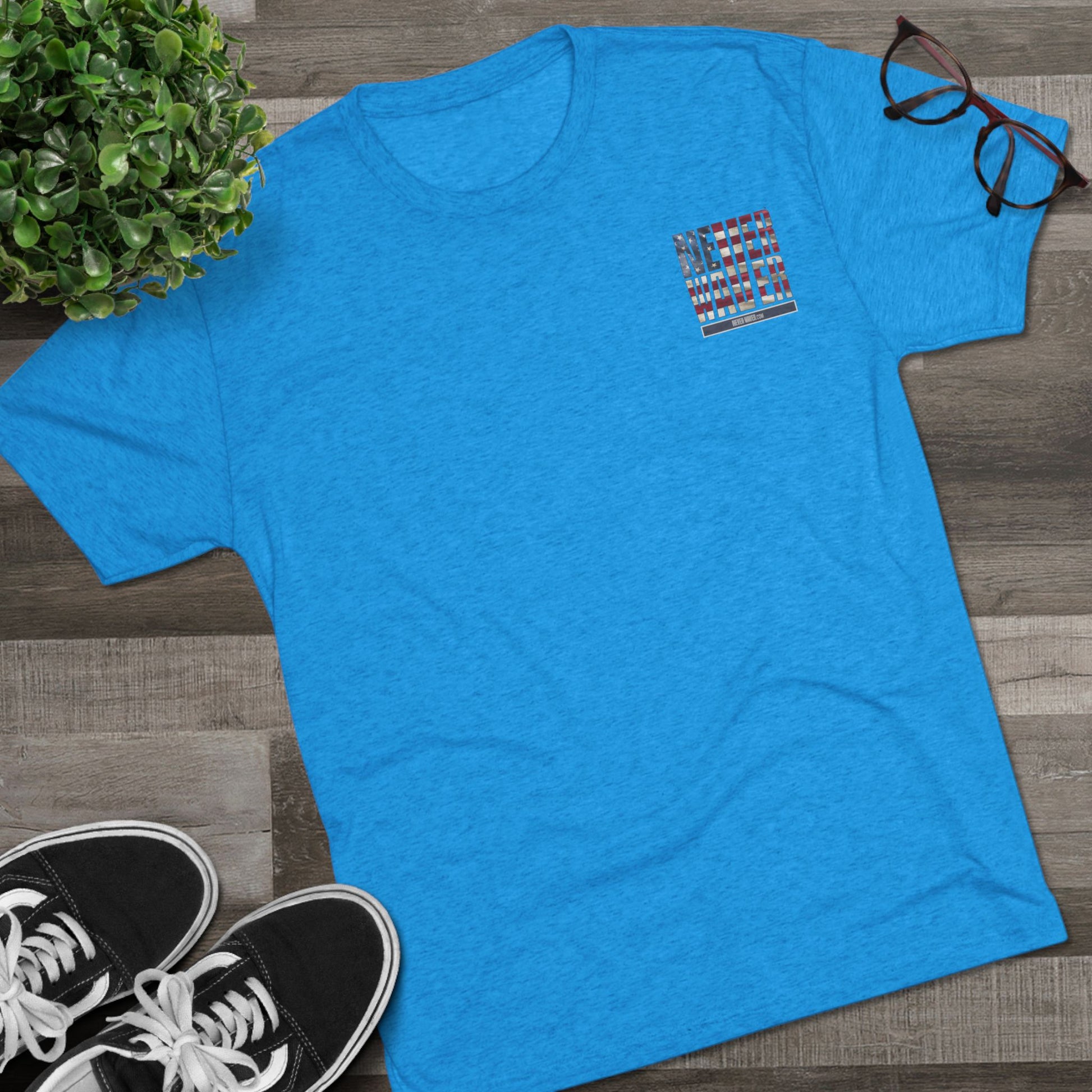 Respect Is Earned Never Waver It's Not Given Unisex Tri-Blend Crew Tee - Never Waver