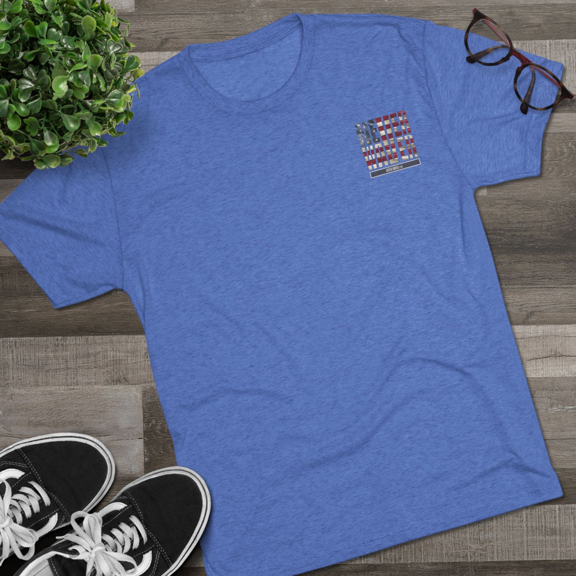 Respect Is Earned Never Waver It's Not Given Unisex Tri-Blend Crew Tee - Never Waver