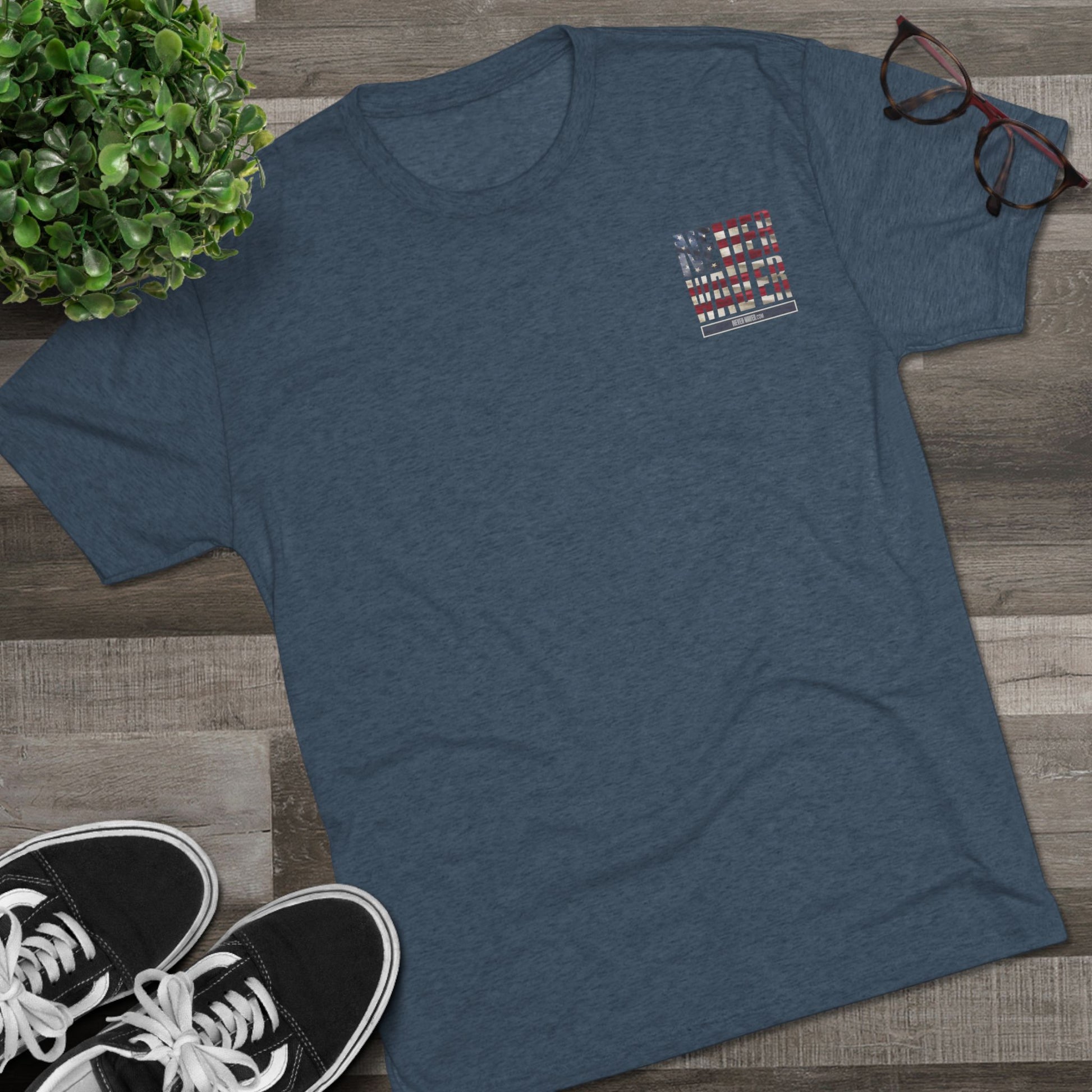 Respect Is Earned Never Waver It's Not Given Unisex Tri-Blend Crew Tee - Never Waver