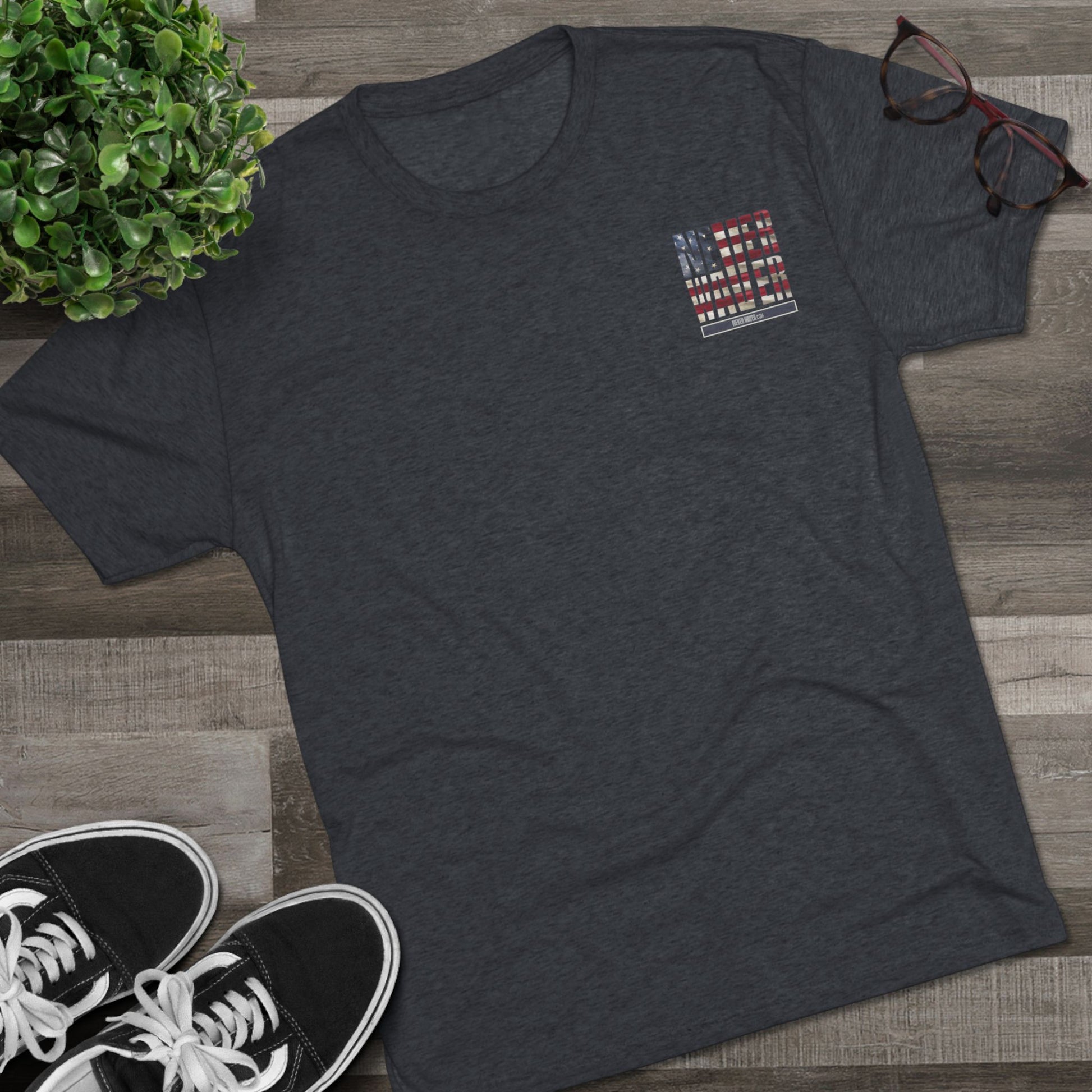 Respect Is Earned Never Waver It's Not Given Unisex Tri-Blend Crew Tee - Never Waver