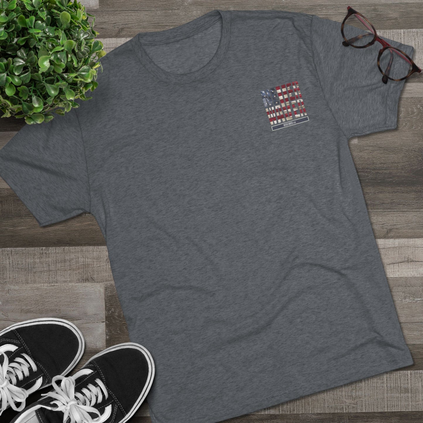 Respect Is Earned Never Waver It's Not Given Unisex Tri-Blend Crew Tee - Never Waver