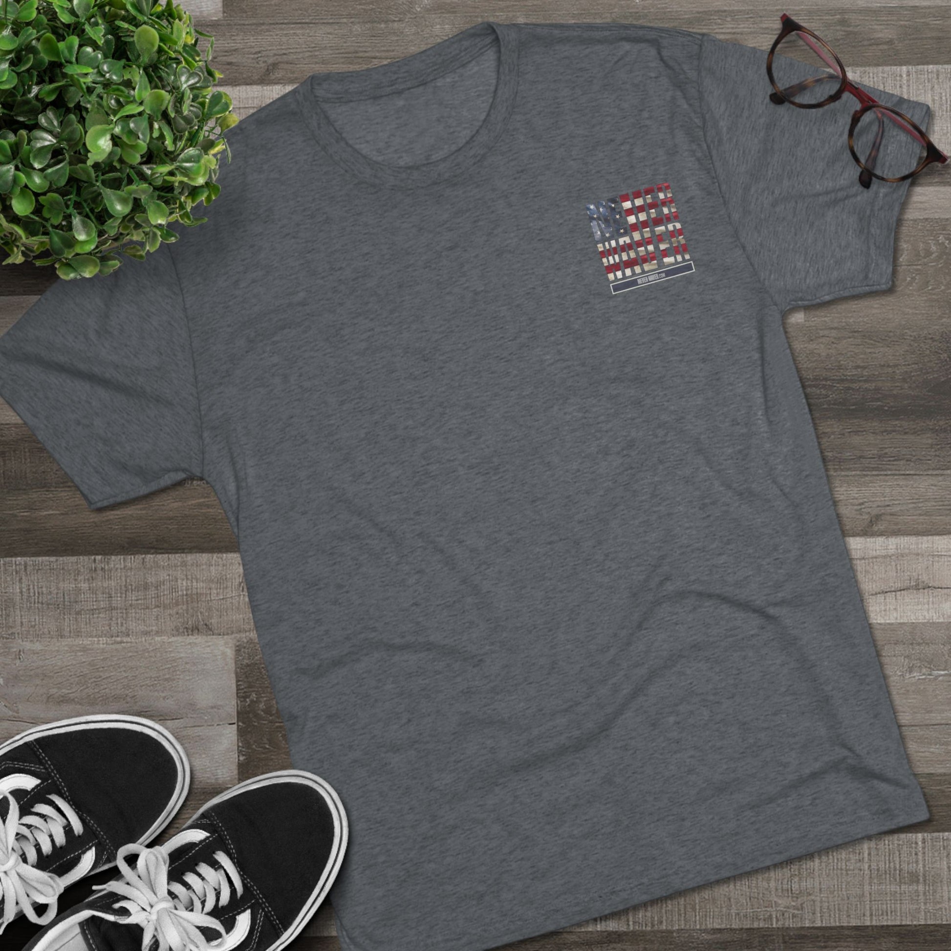 Respect Is Earned Never Waver It's Not Given Unisex Tri-Blend Crew Tee - Never Waver