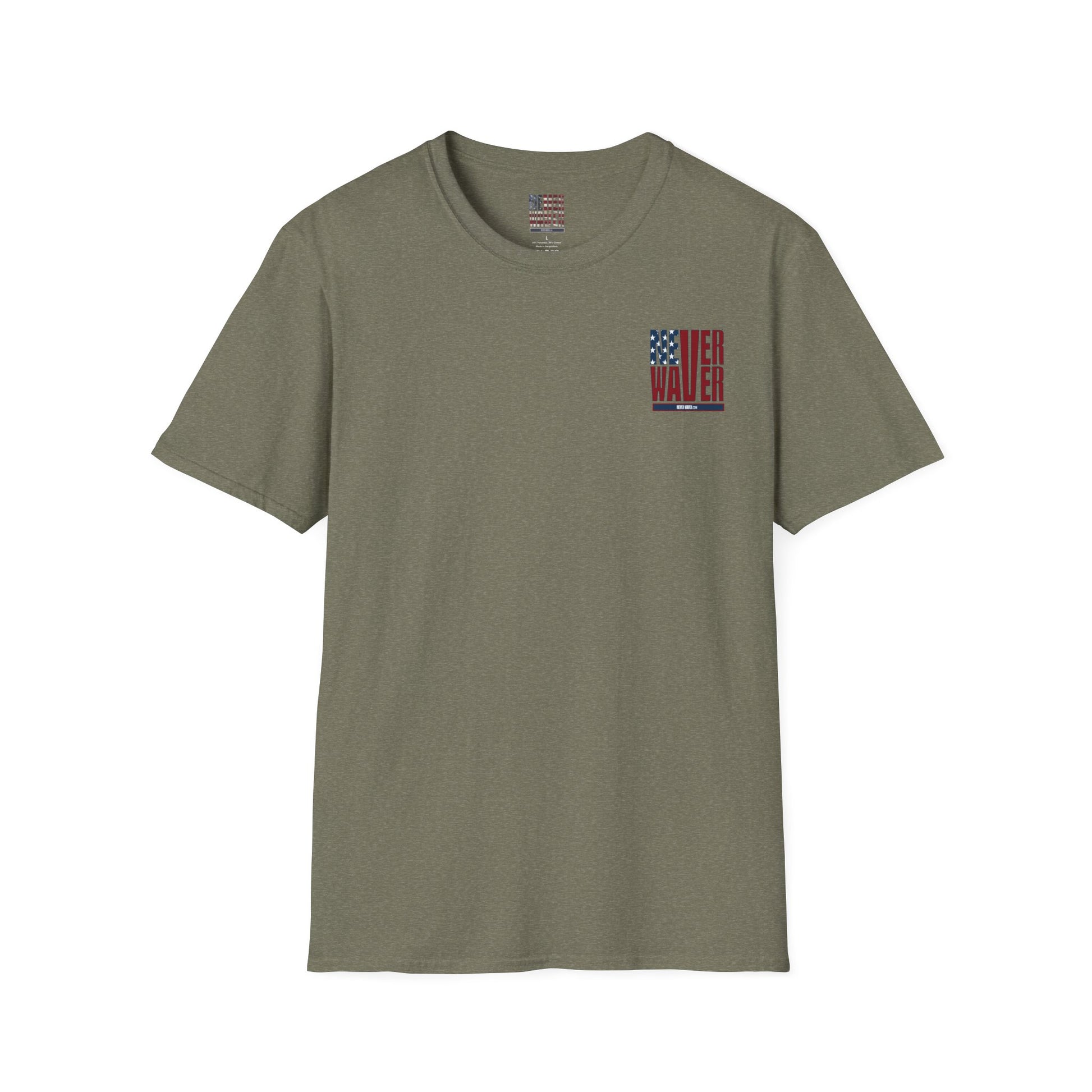 Never Waver USA Unisex Softstyle T-Shirt - Never Waver