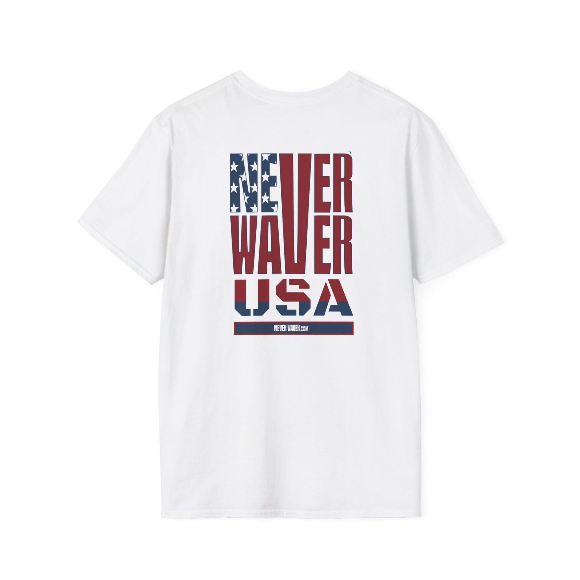 Never Waver USA Unisex Softstyle T-Shirt - Never Waver