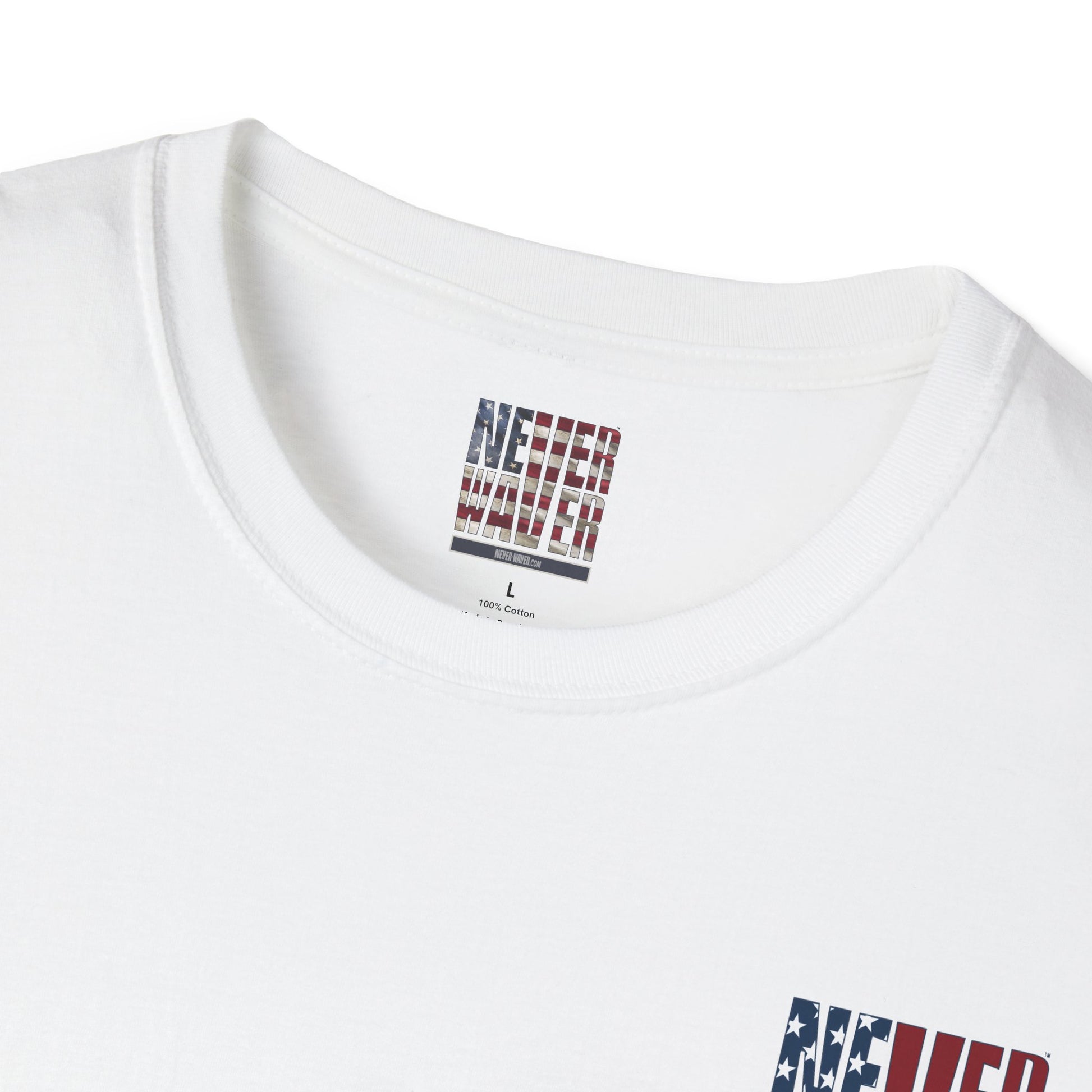 Never Waver USA Unisex Softstyle T-Shirt - Never Waver