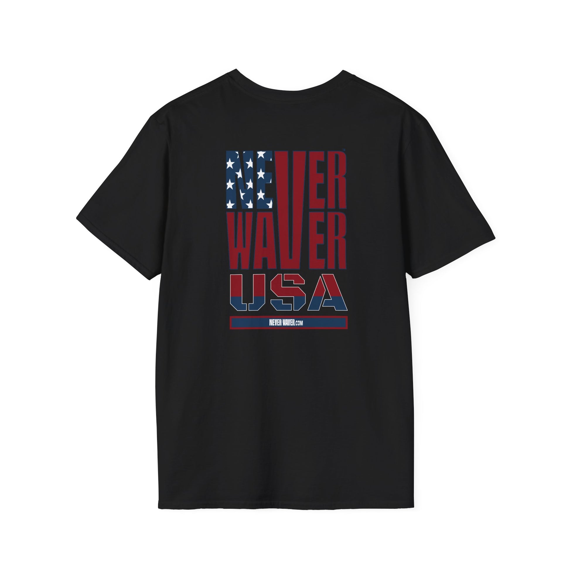 Never Waver USA Unisex Softstyle T-Shirt - Never Waver