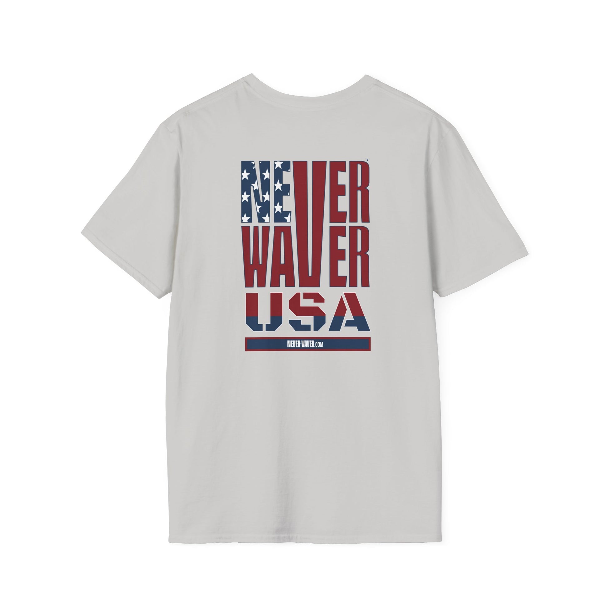 Never Waver USA Unisex Softstyle T-Shirt - Never Waver
