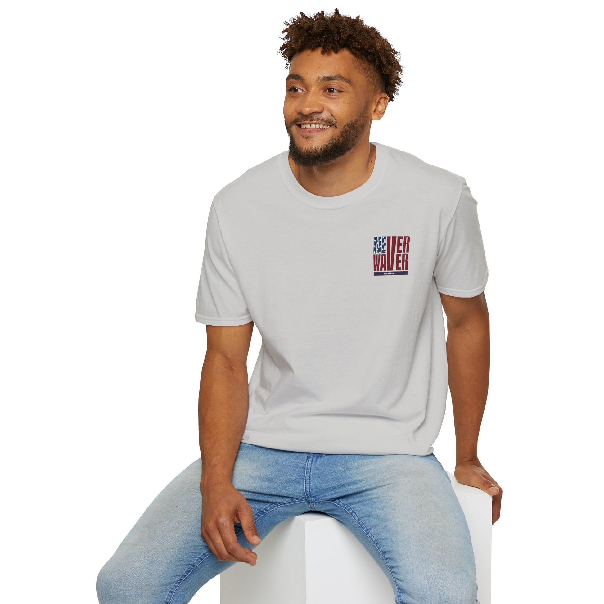 Never Waver USA Unisex Softstyle T-Shirt - Never Waver