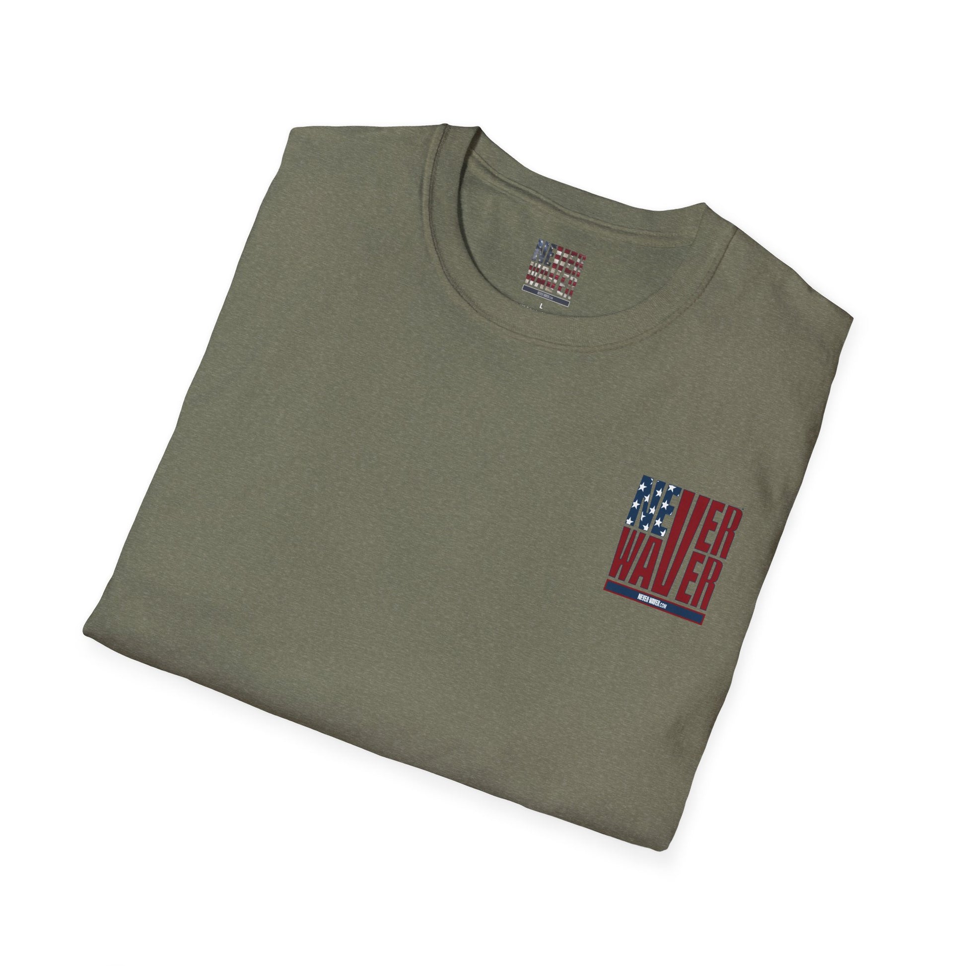 Never Waver USA Unisex Softstyle T-Shirt - Never Waver