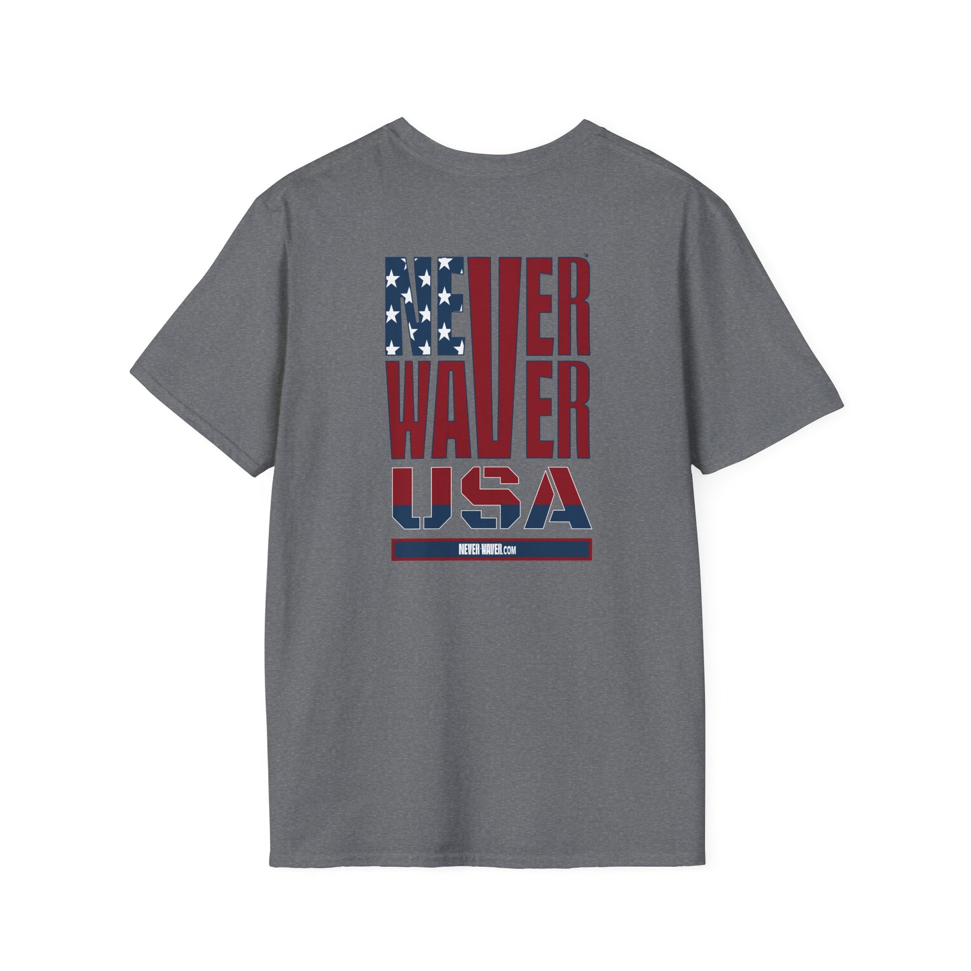 Never Waver USA Unisex Softstyle T-Shirt - Never Waver