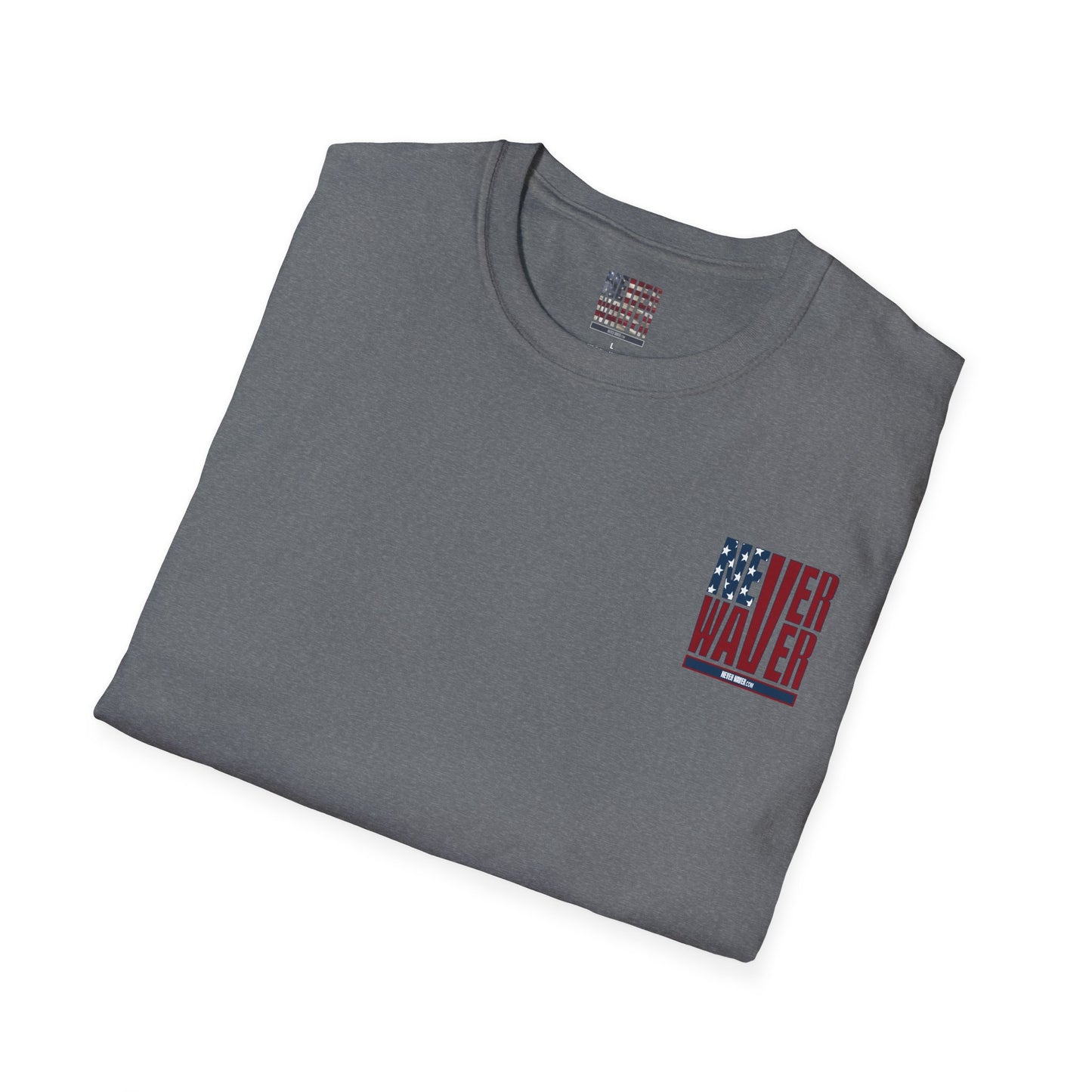 Never Waver USA Unisex Softstyle T-Shirt - Never Waver