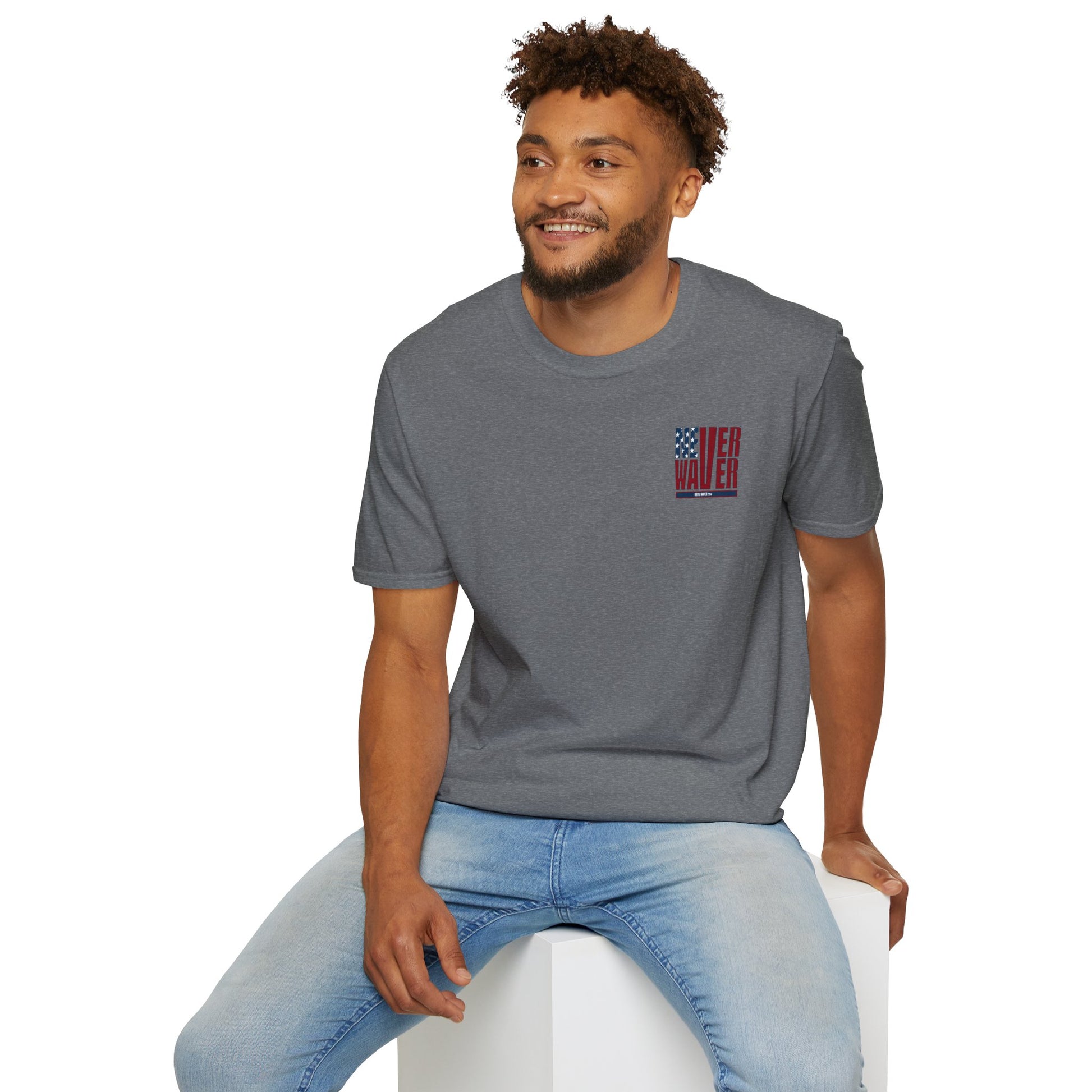 Never Waver USA Unisex Softstyle T-Shirt - Never Waver