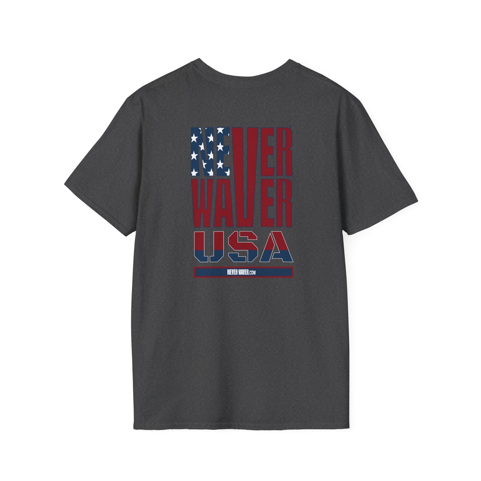 Never Waver USA Unisex Softstyle T-Shirt - Never Waver