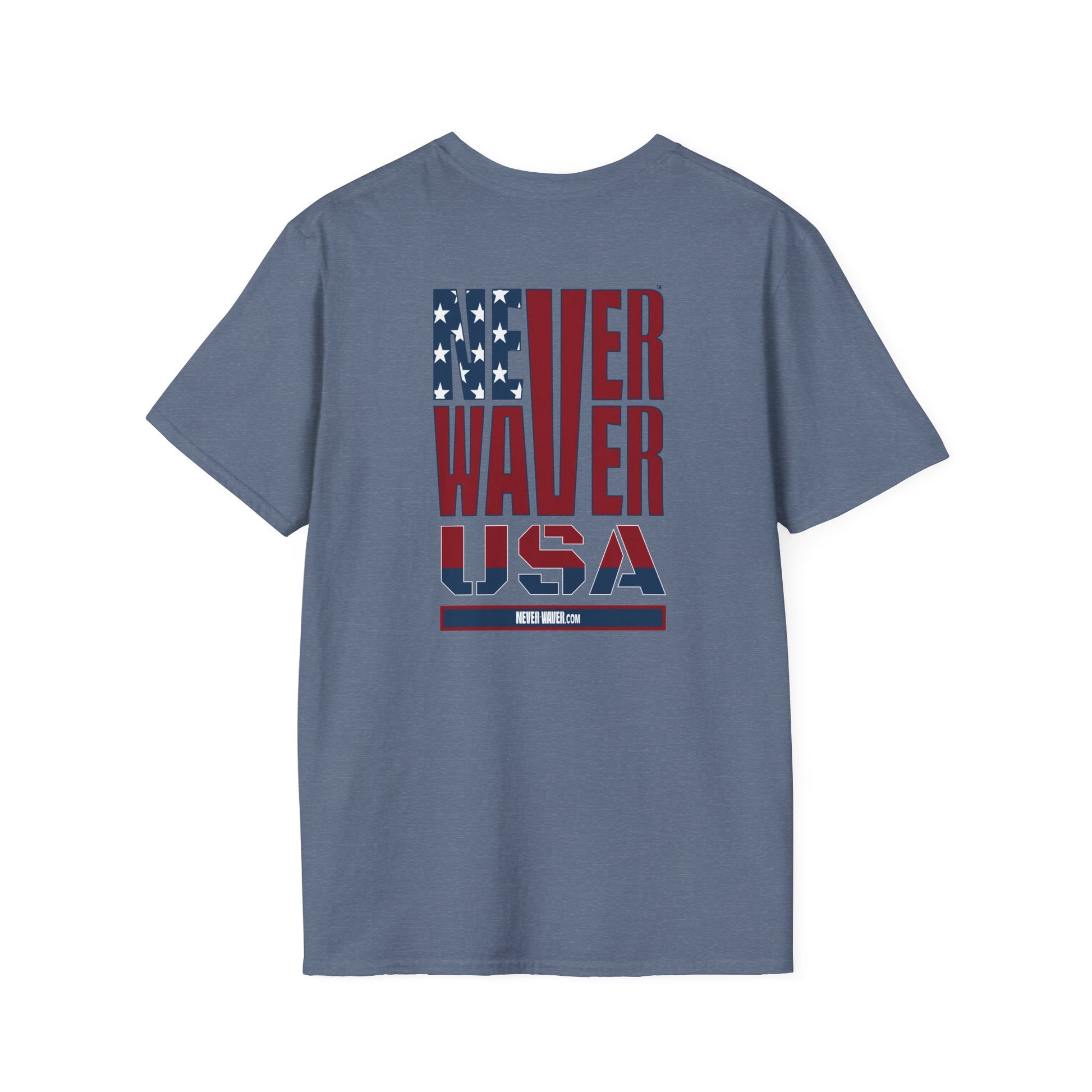 Never Waver USA Unisex Softstyle T-Shirt - Never Waver