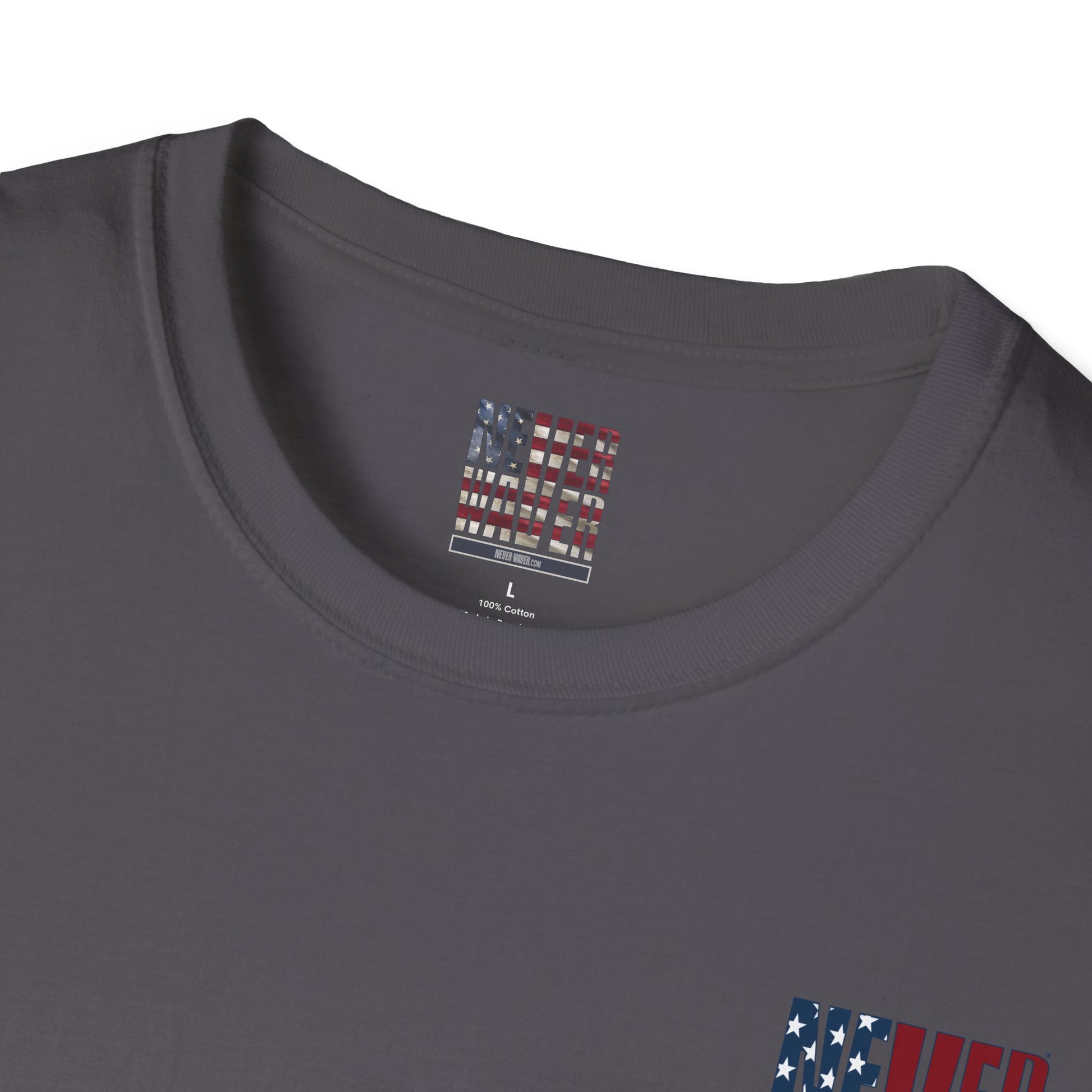 Never Waver USA Unisex Softstyle T-Shirt - Never Waver