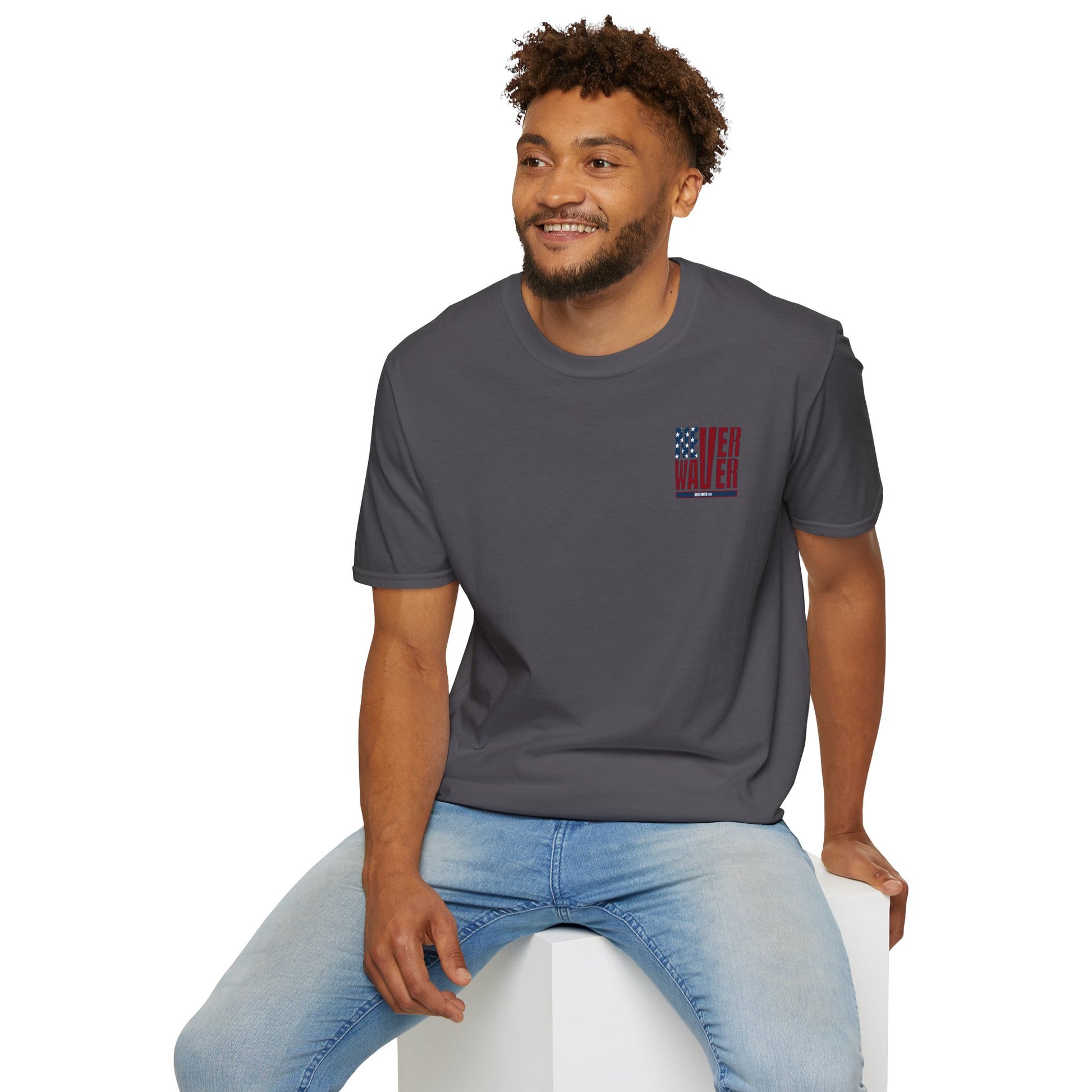 Never Waver USA Unisex Softstyle T-Shirt - Never Waver