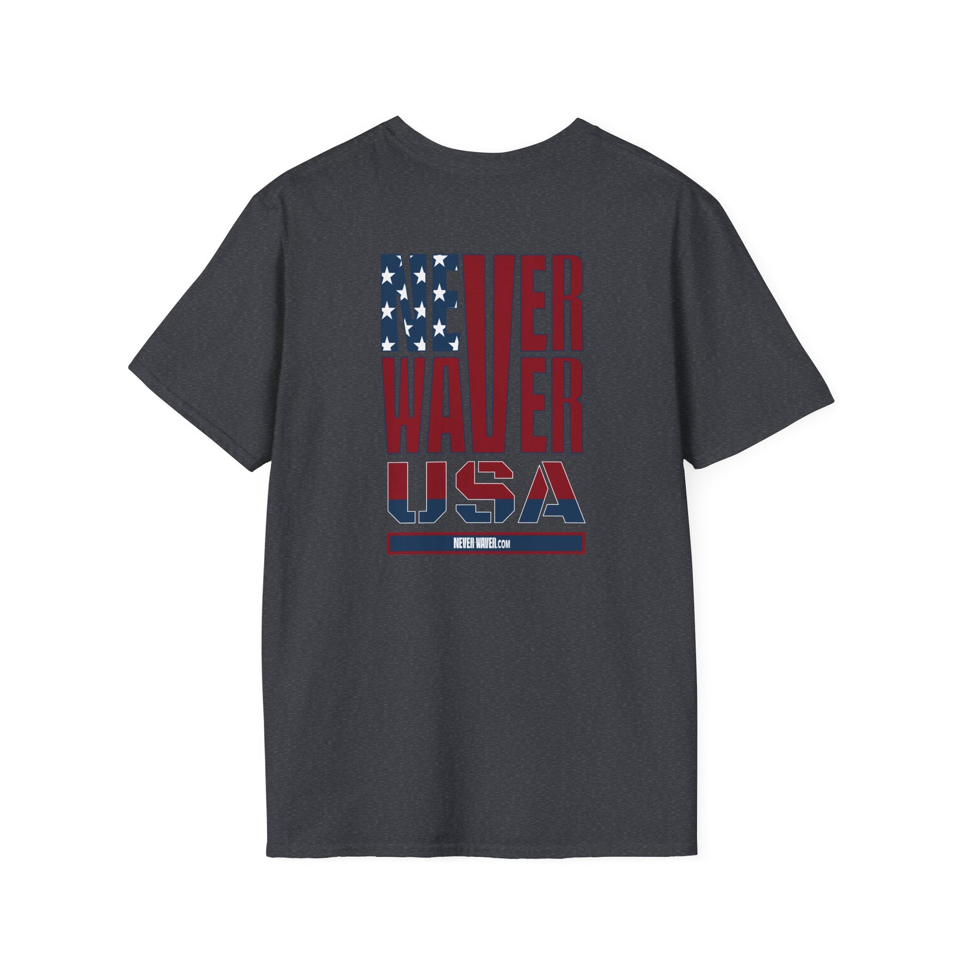 Never Waver USA Unisex Softstyle T-Shirt - Never Waver
