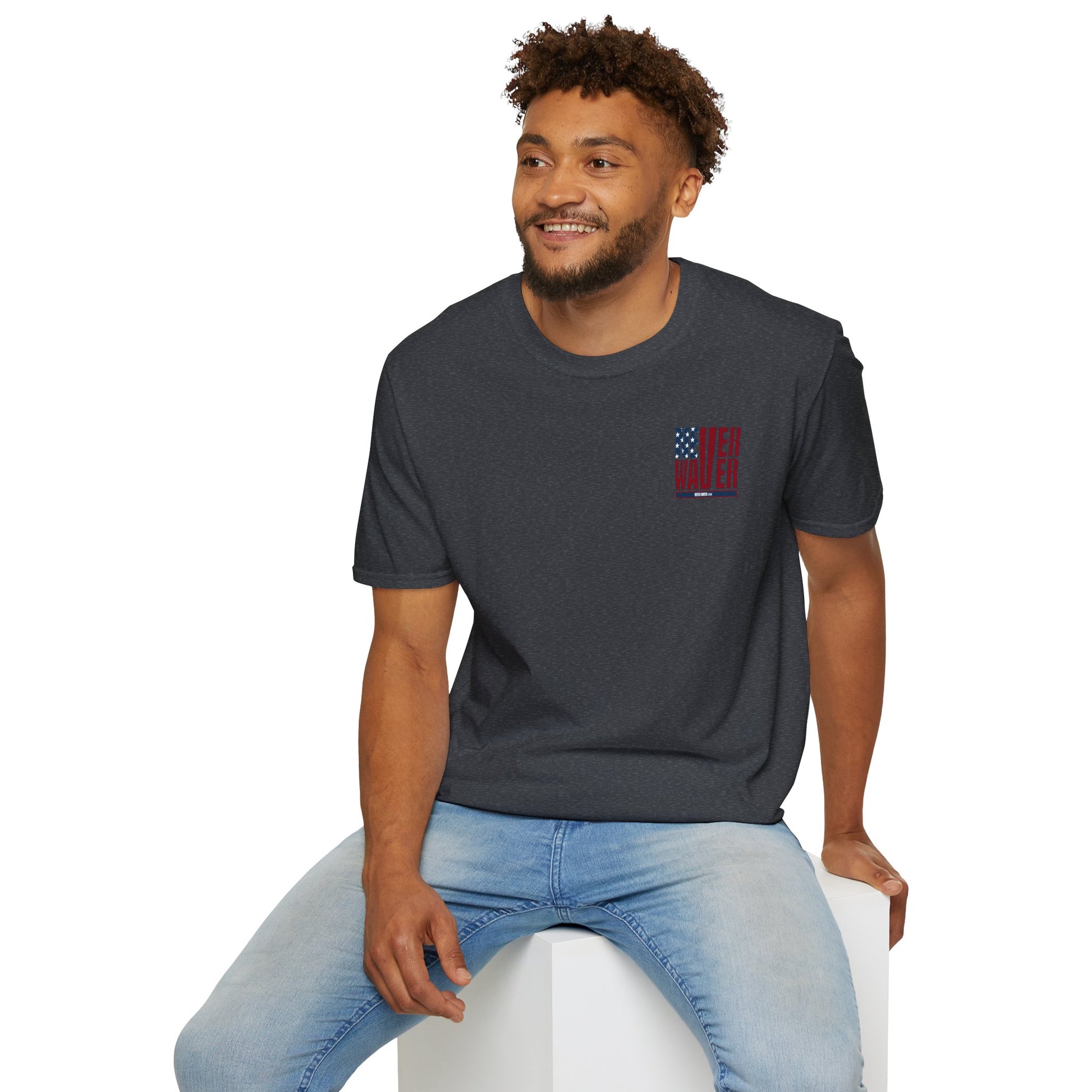 Never Waver USA Unisex Softstyle T-Shirt - Never Waver