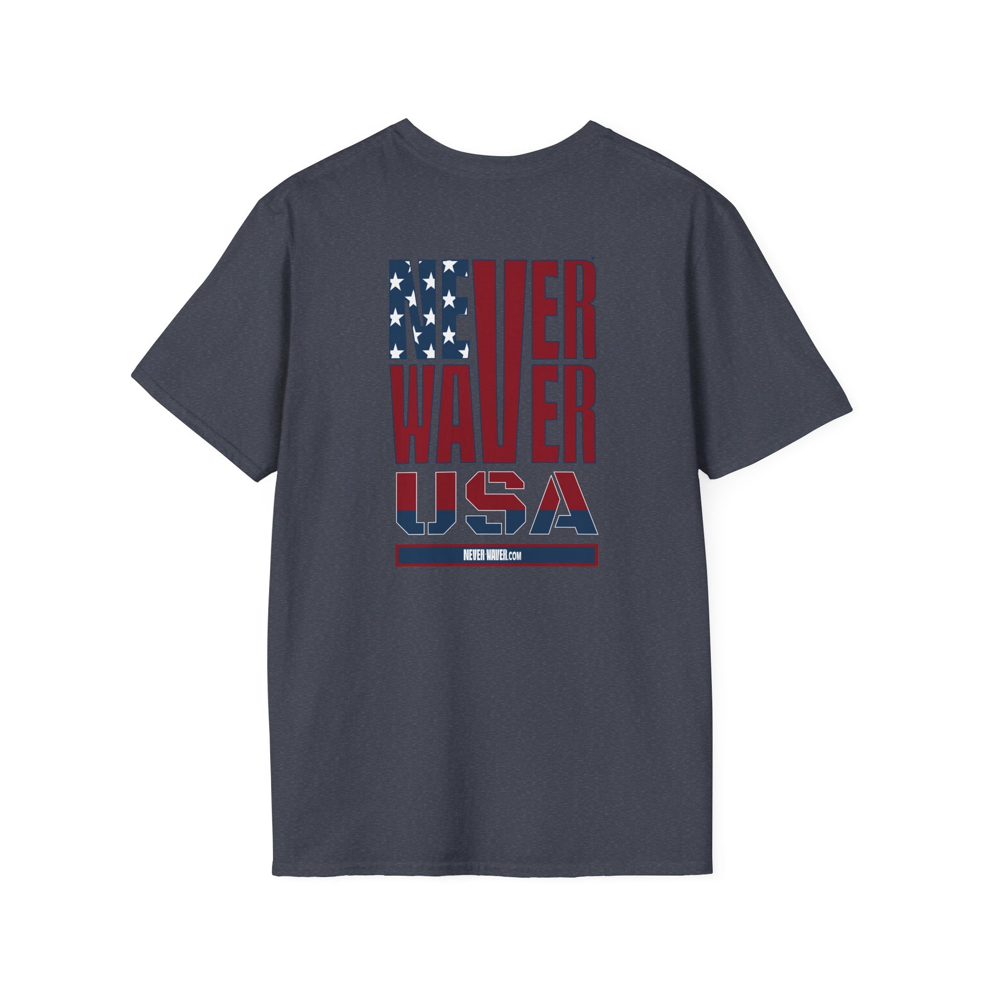 Never Waver USA Unisex Softstyle T-Shirt - Never Waver