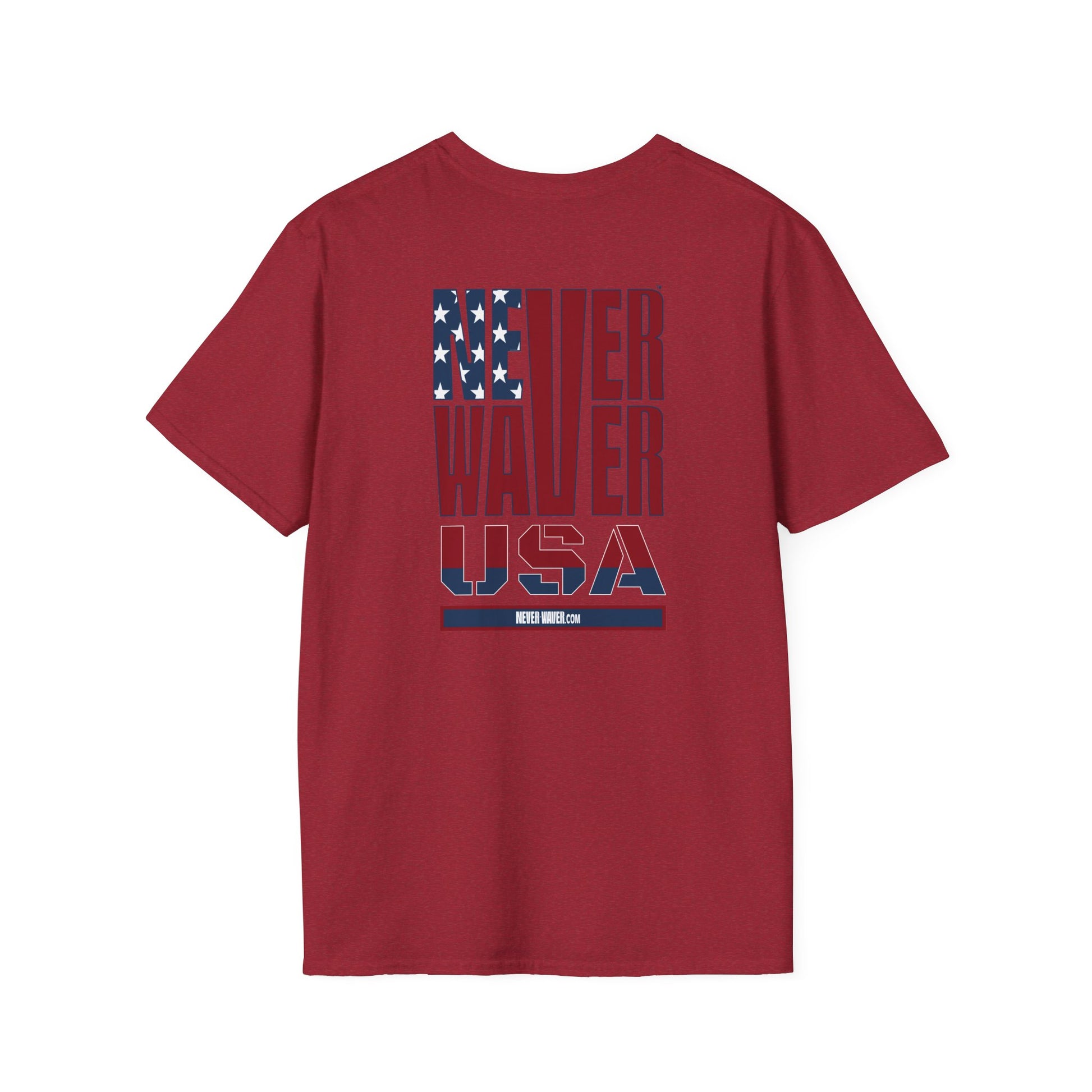 Never Waver USA Unisex Softstyle T-Shirt - Never Waver
