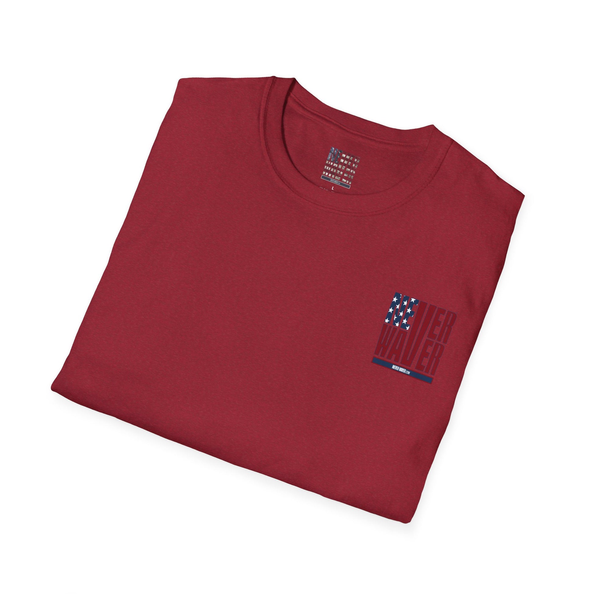 Never Waver USA Unisex Softstyle T-Shirt - Never Waver