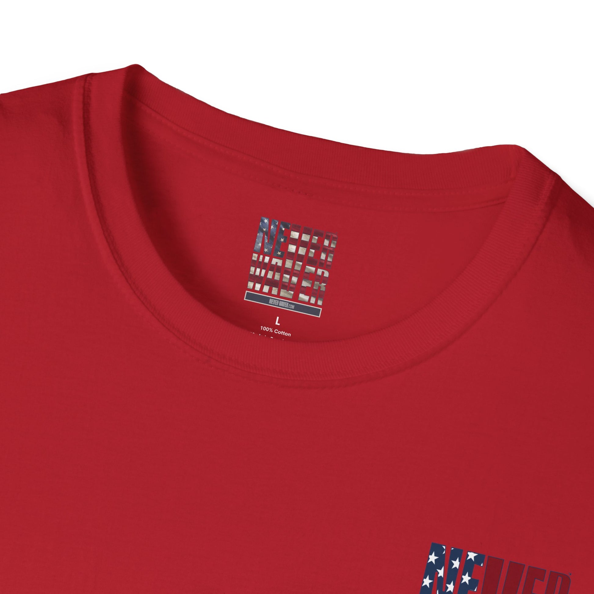 Never Waver USA Unisex Softstyle T-Shirt - Never Waver