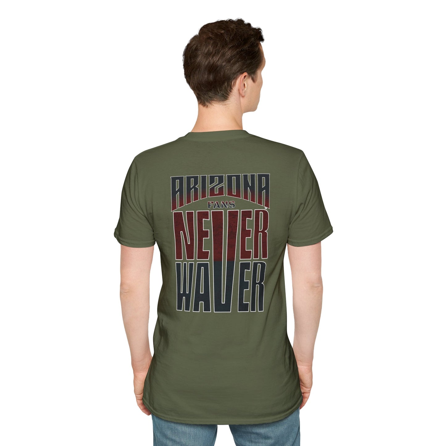 Arizona Fans Never Waver Unisex Softstyle T-Shirt - Never Waver