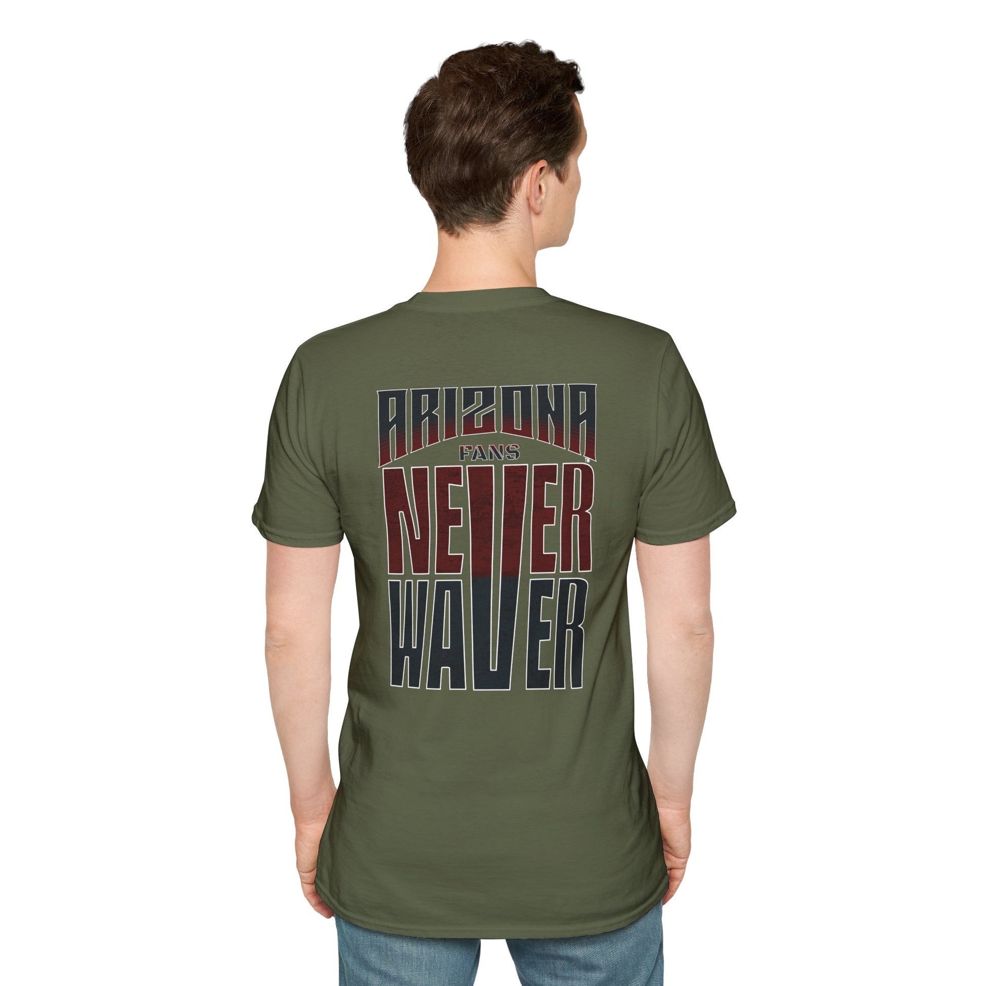Arizona Fans Never Waver Unisex Softstyle T-Shirt - Never Waver