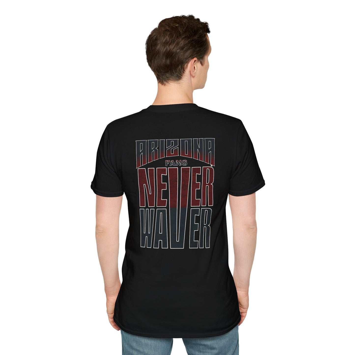 Arizona Fans Never Waver Unisex Softstyle T-Shirt - Never Waver