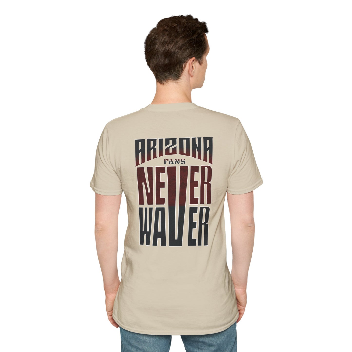 Arizona Fans Never Waver Unisex Softstyle T-Shirt - Never Waver