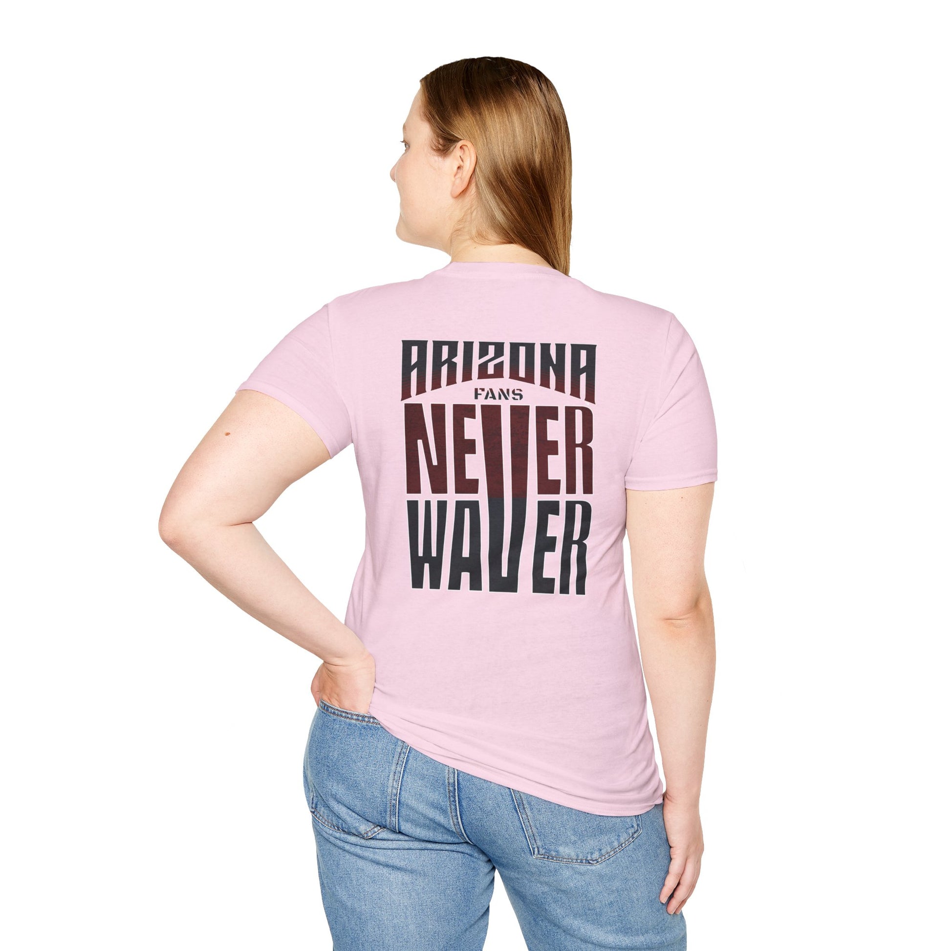 Arizona Fans Never Waver Unisex Softstyle T-Shirt - Never Waver