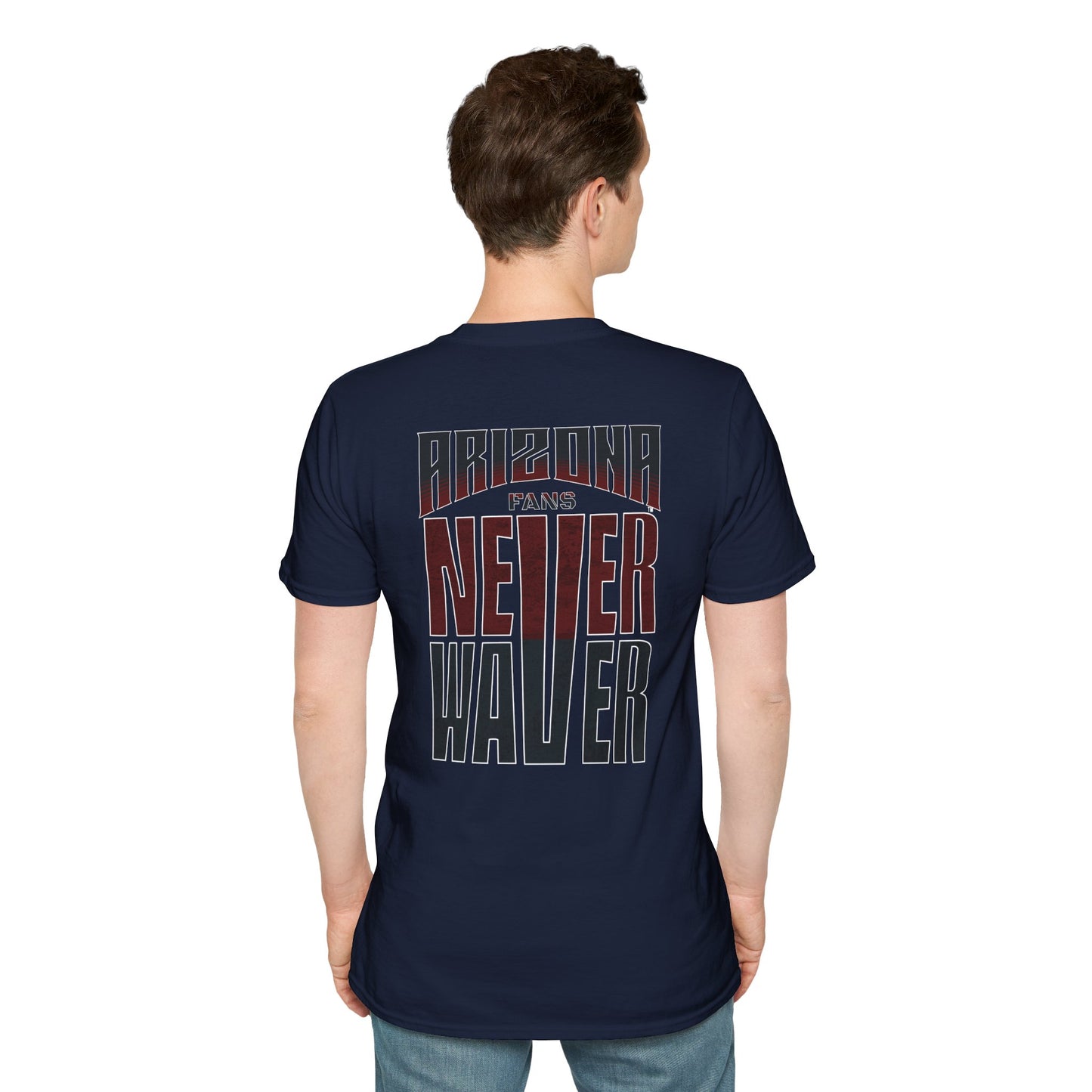 Arizona Fans Never Waver Unisex Softstyle T-Shirt - Never Waver