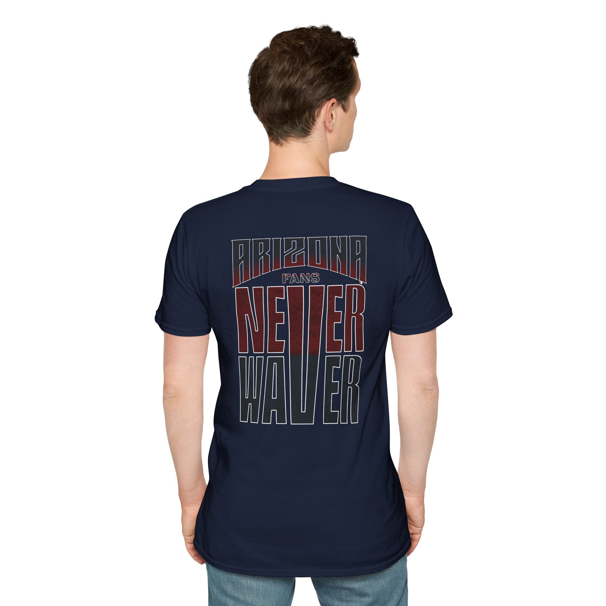 Arizona Fans Never Waver Unisex Softstyle T-Shirt - Never Waver