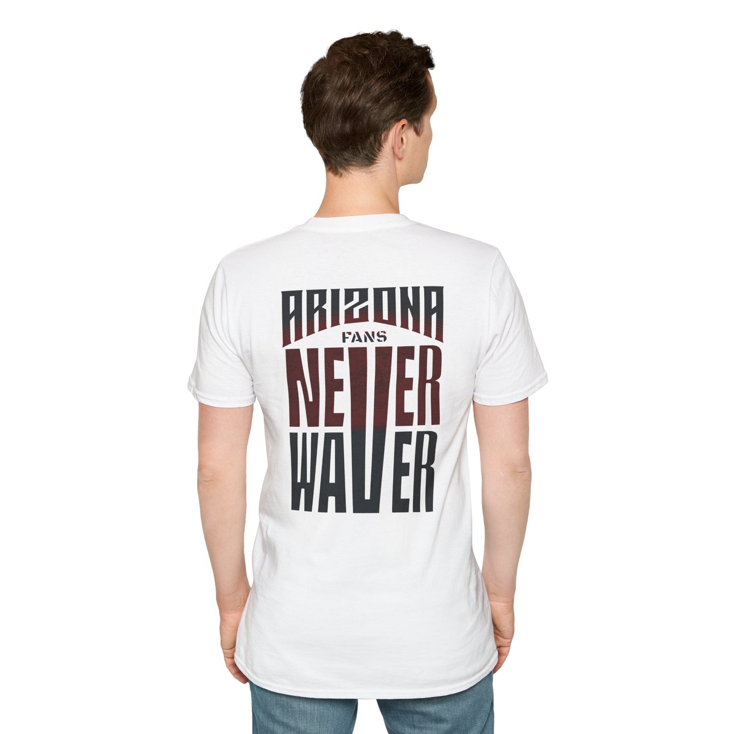 Arizona Fans Never Waver Unisex Softstyle T-Shirt - Never Waver