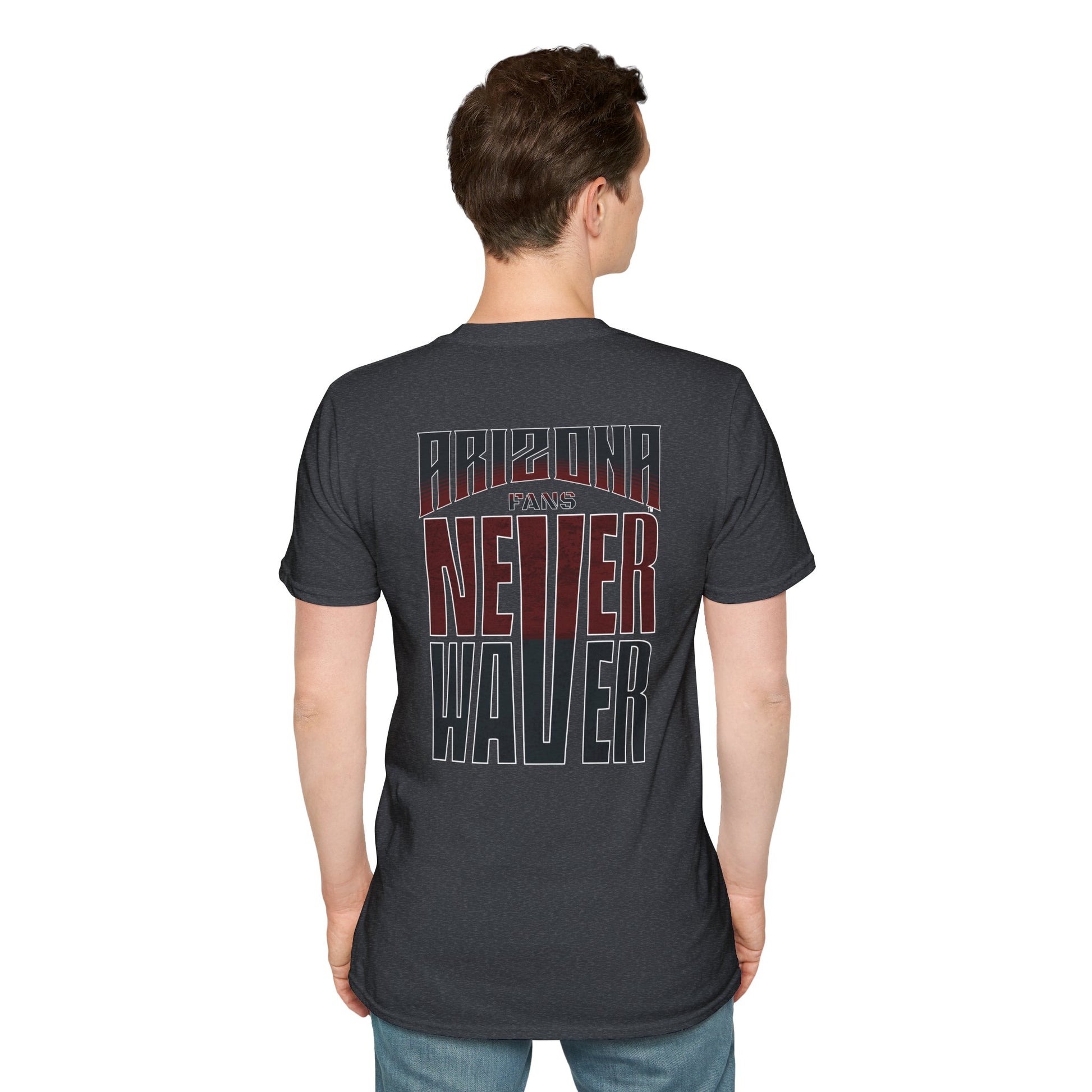 Arizona Fans Never Waver Unisex Softstyle T-Shirt - Never Waver