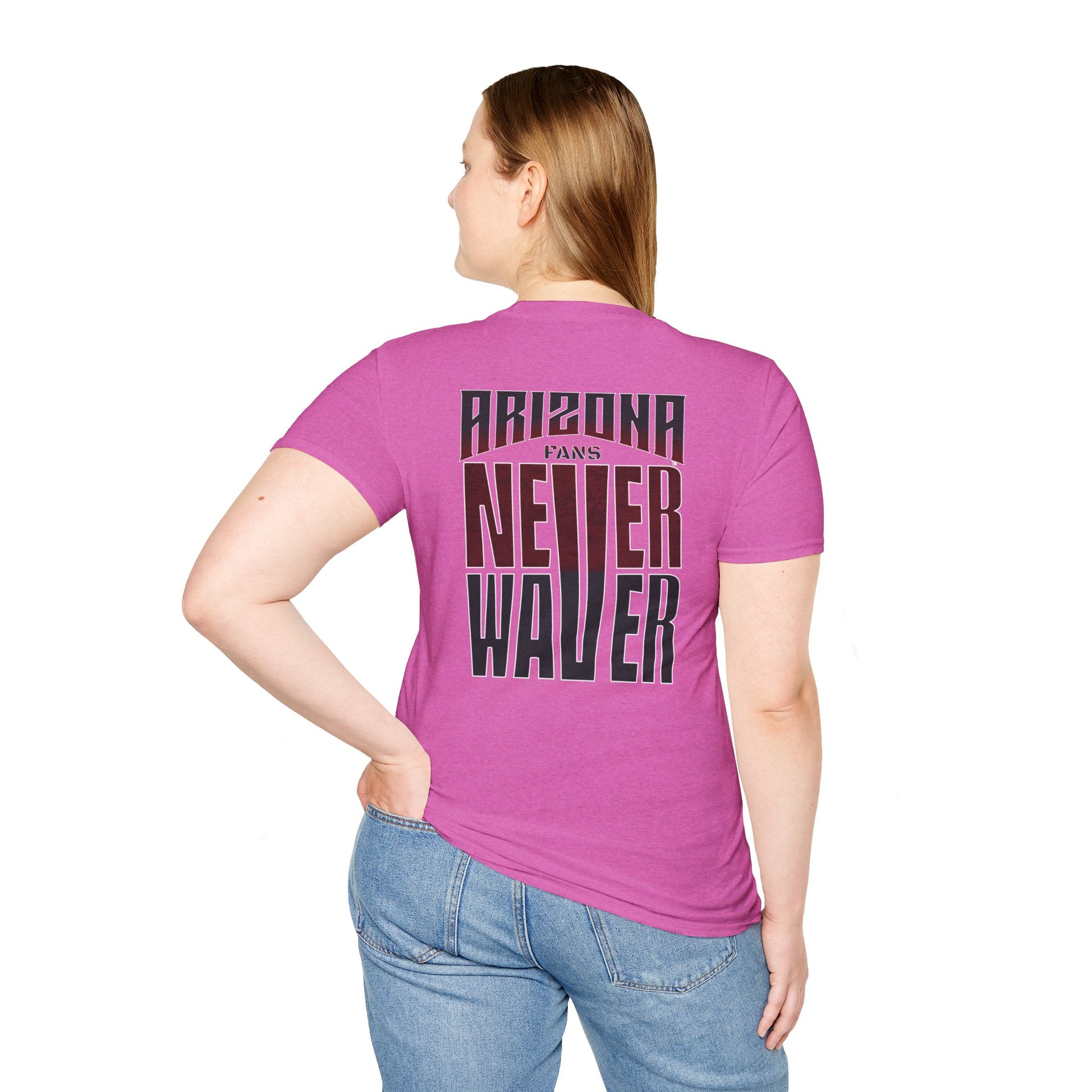 Arizona Fans Never Waver Unisex Softstyle T-Shirt - Never Waver
