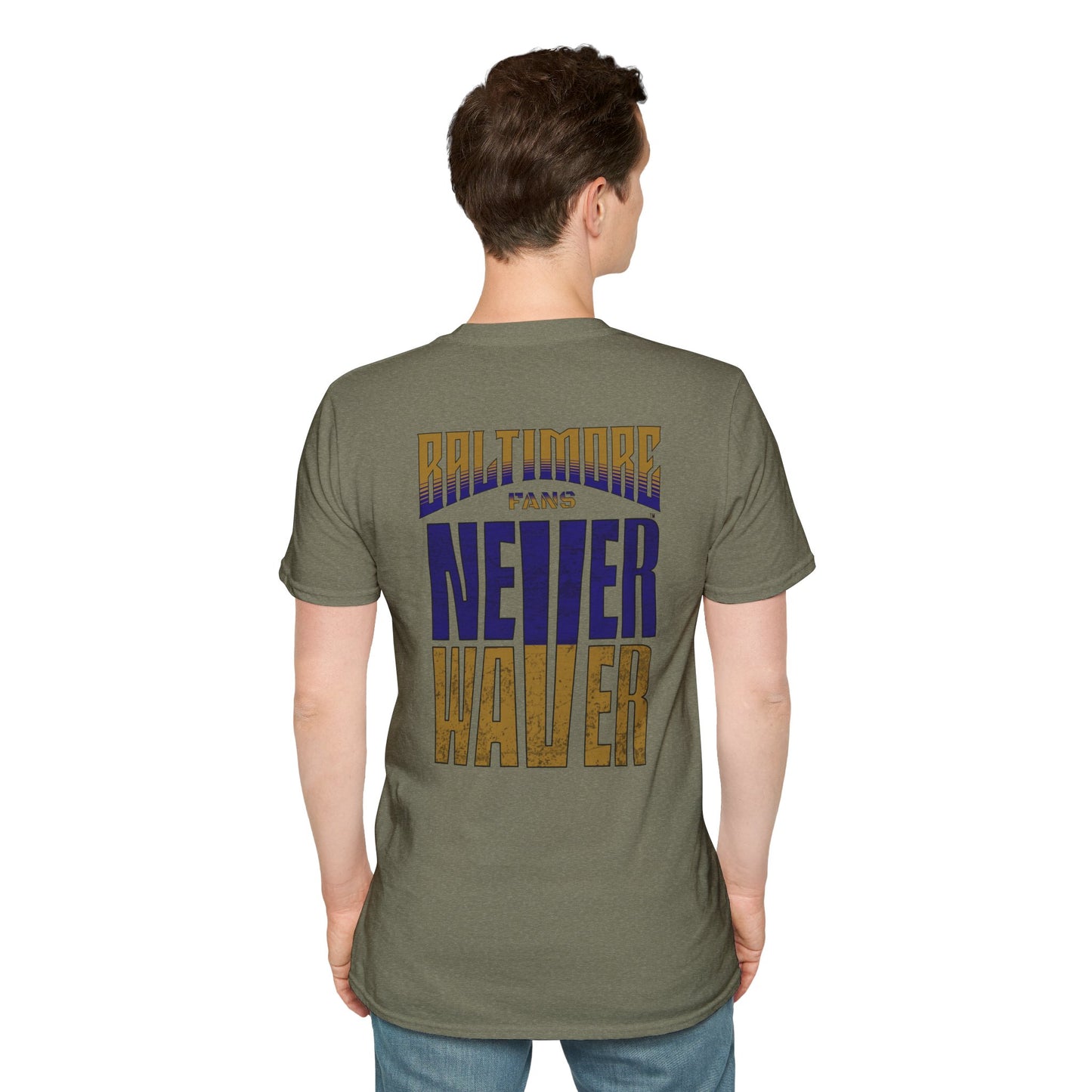 Baltimore Fans Never Waver Unisex Softstyle T-Shirt - Never Waver