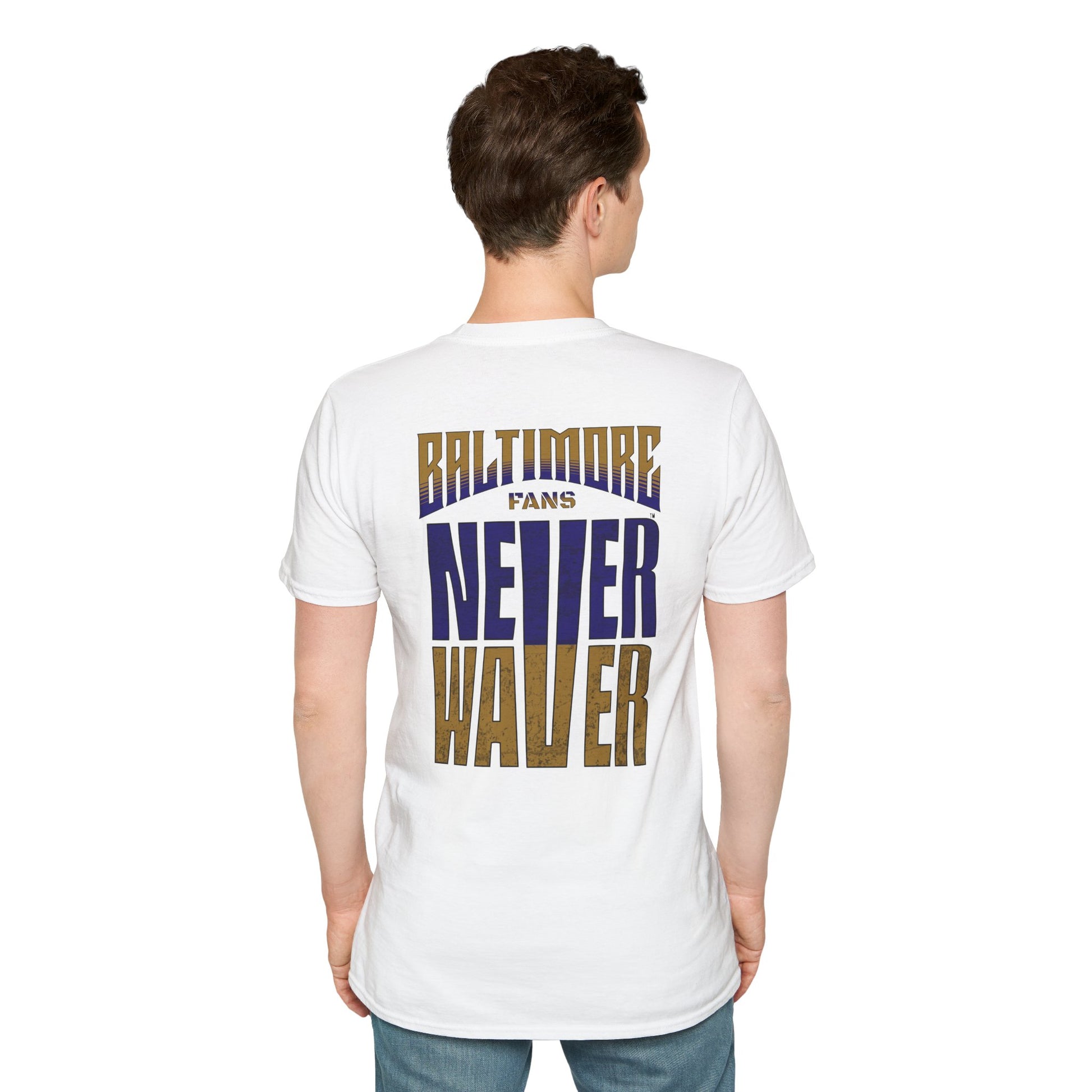 Baltimore Fans Never Waver Unisex Softstyle T-Shirt - Never Waver