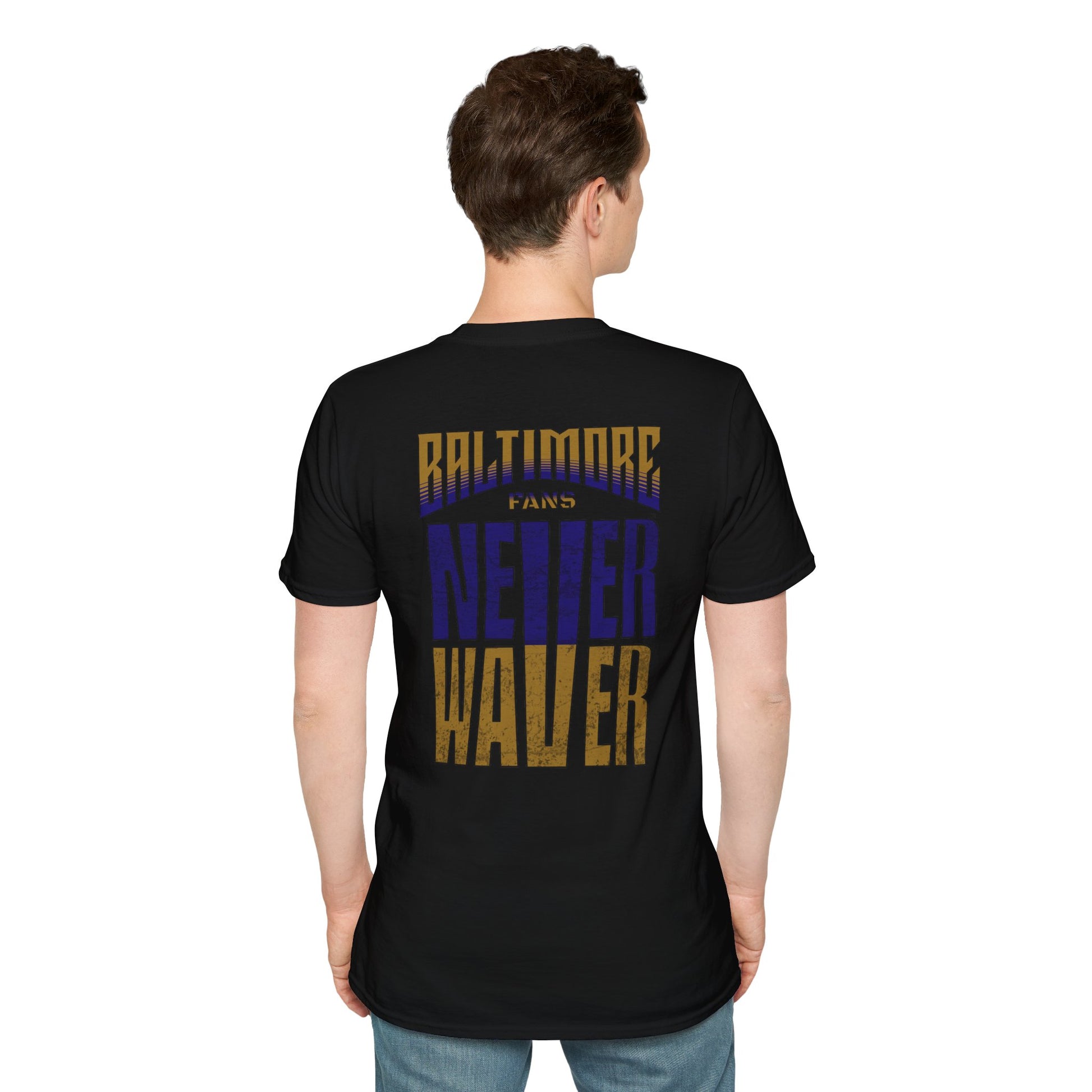 Baltimore Fans Never Waver Unisex Softstyle T-Shirt - Never Waver