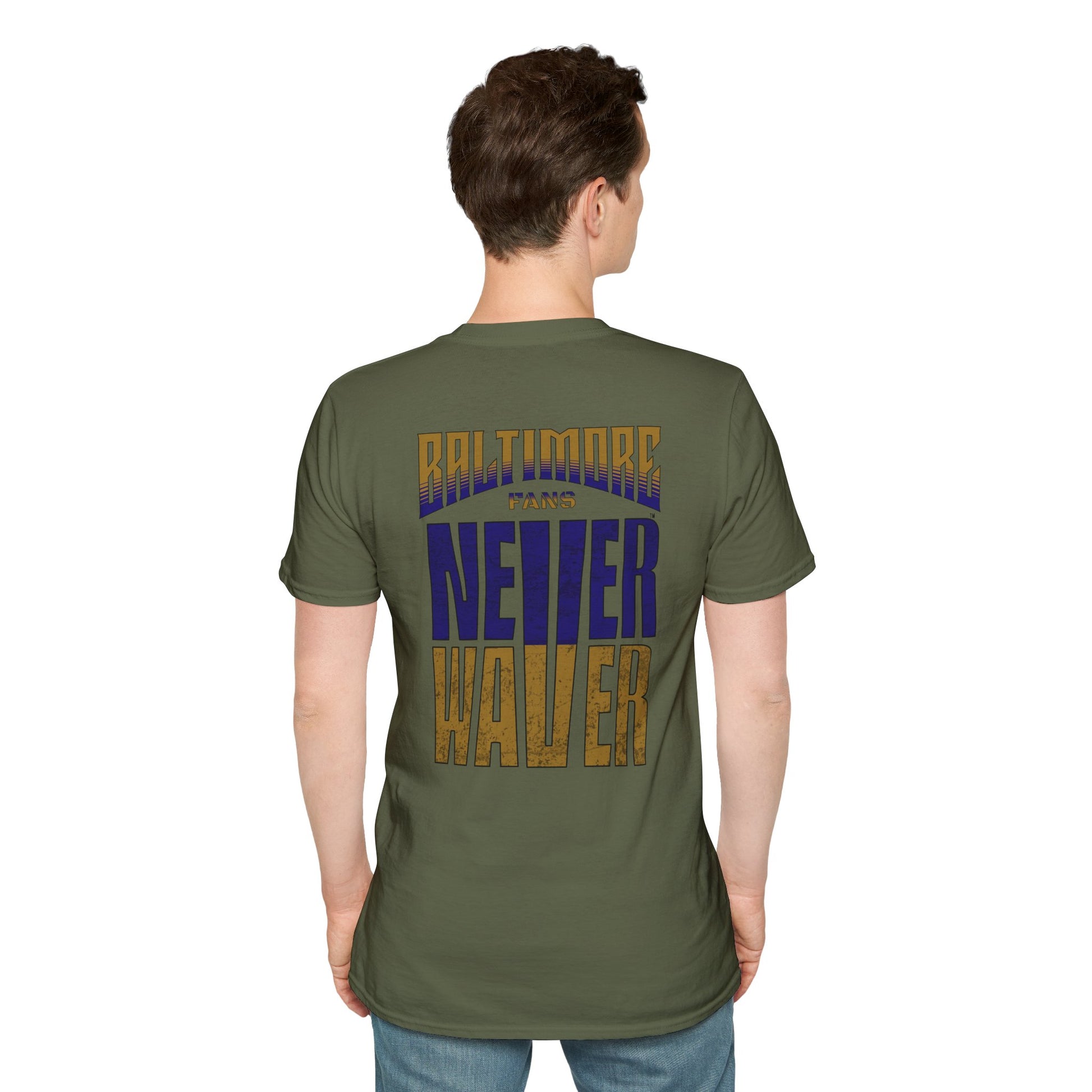 Baltimore Fans Never Waver Unisex Softstyle T-Shirt - Never Waver